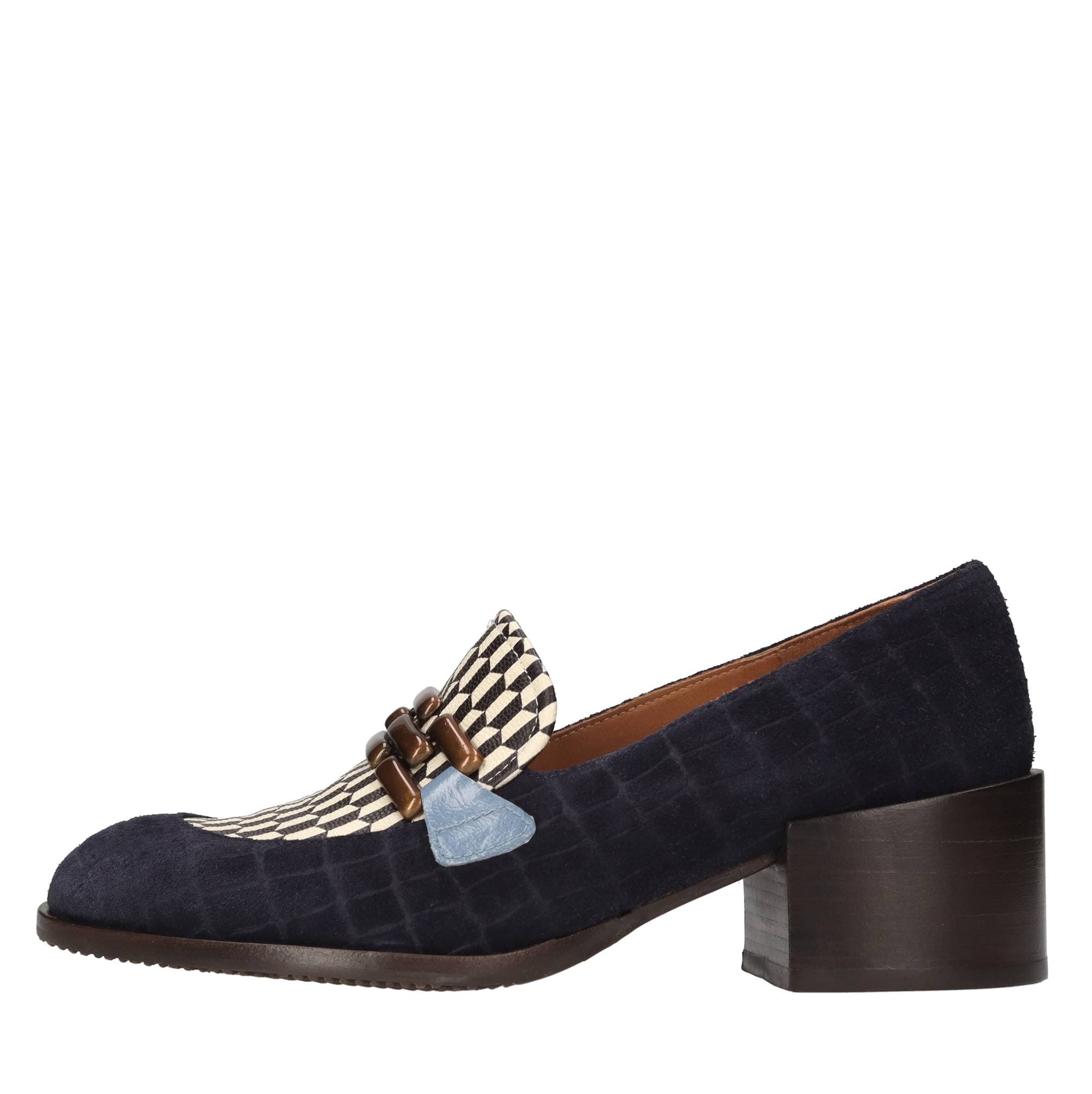 Suede and leather loafers — Multicolour