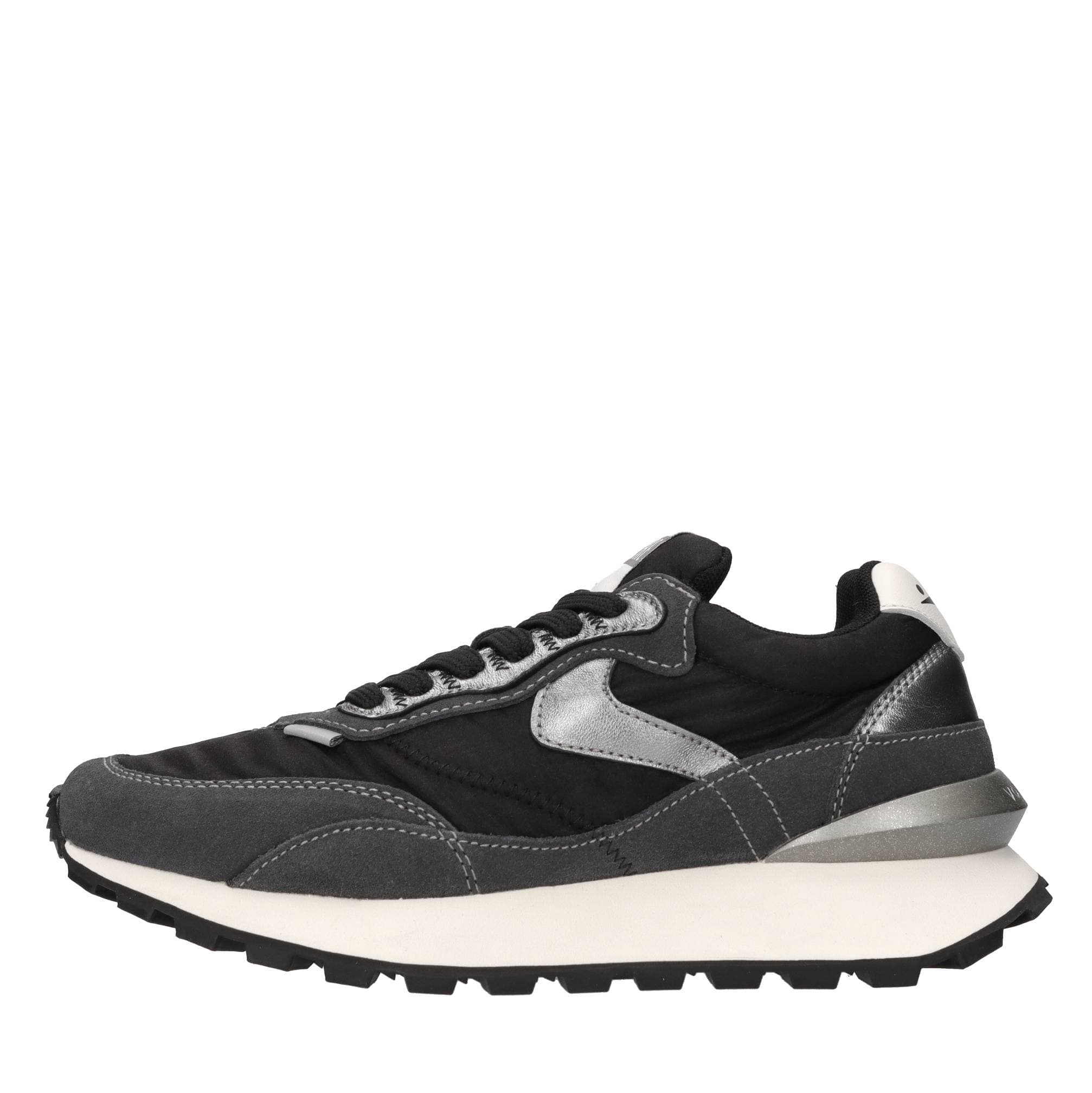 Sneakers in suede, leather and fabric — Multicolour