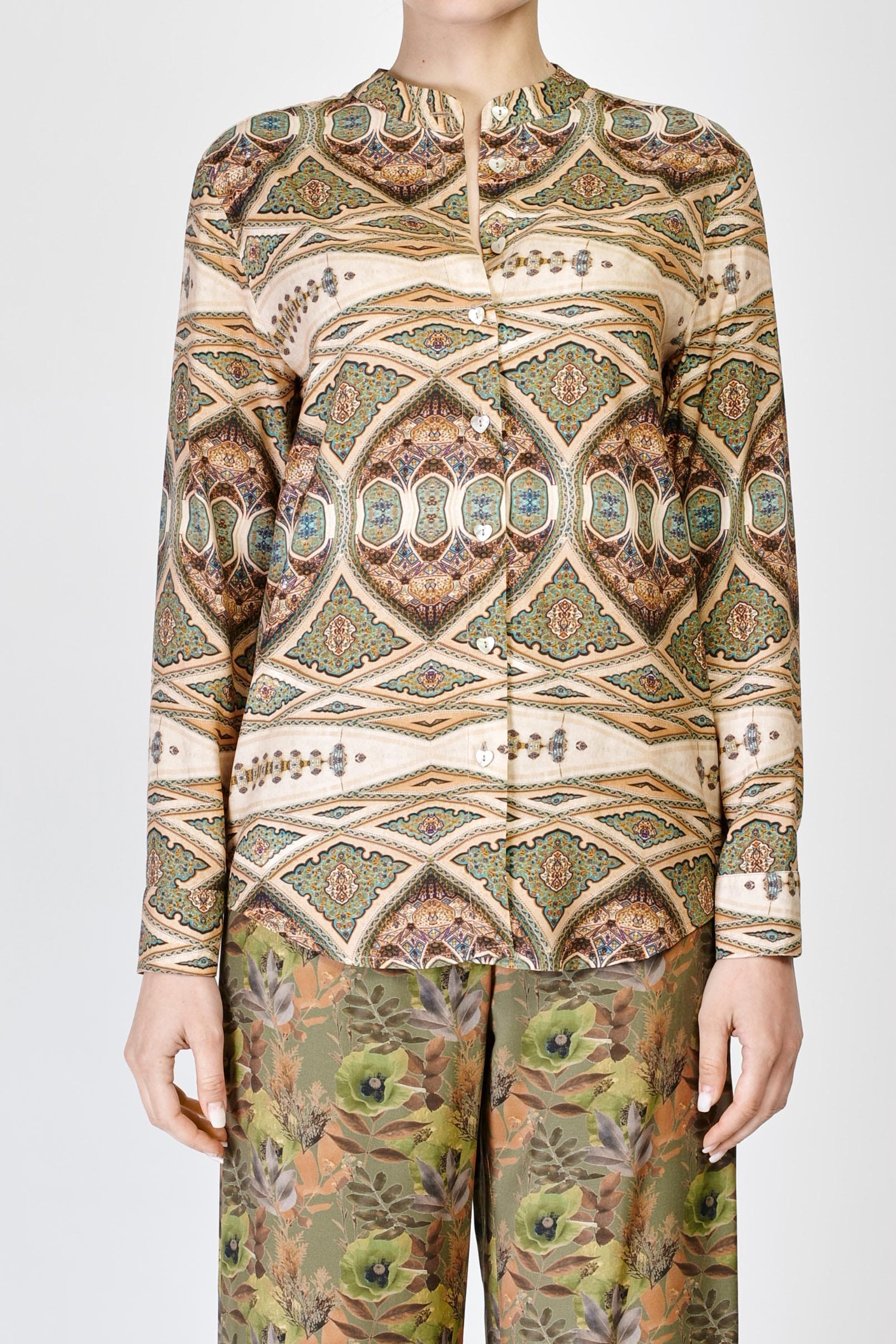 813 ANNALISA GIUNTINI Shirts Brown/beige
