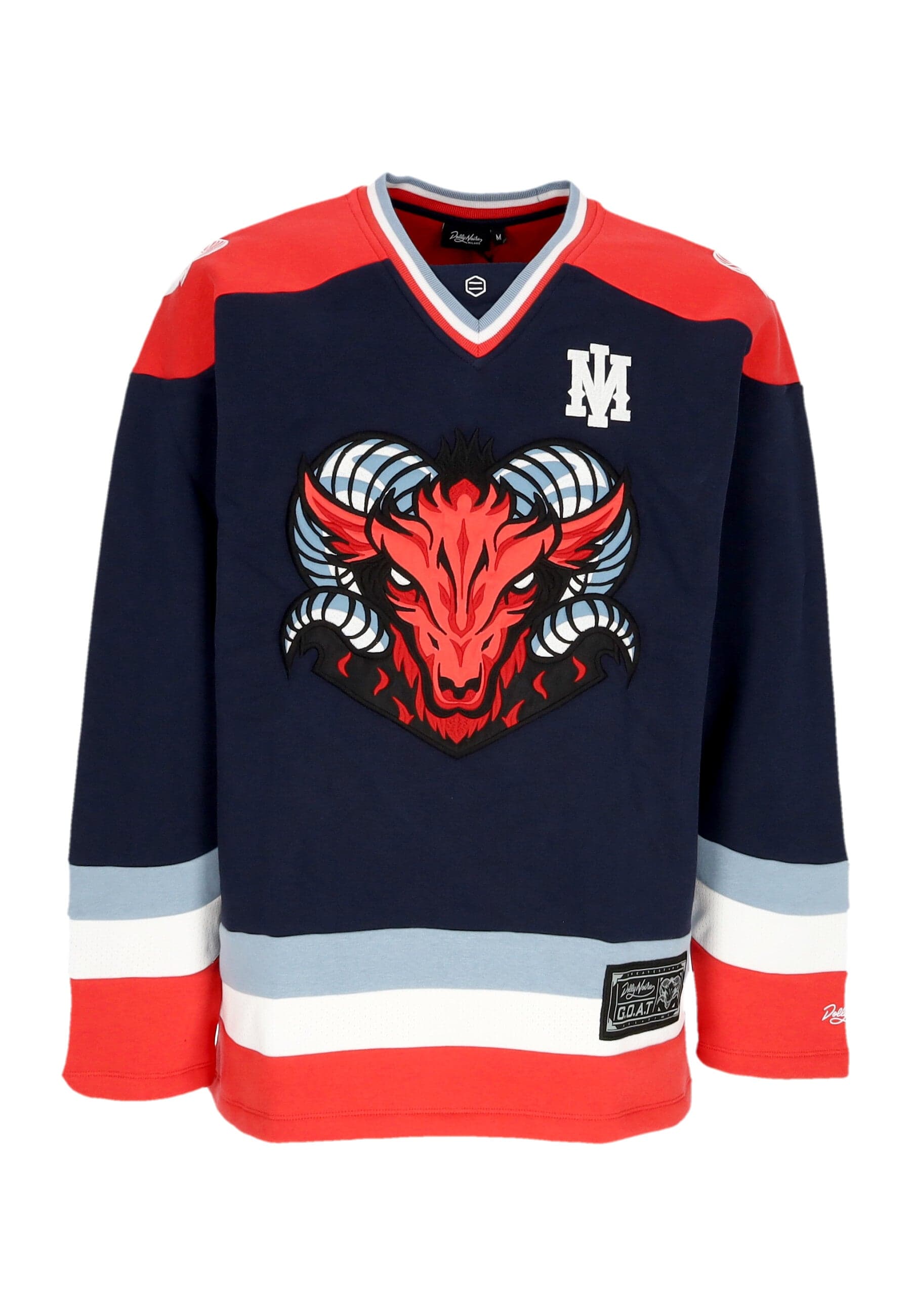Type Hockey Man Goat Hockey Crewneck Midnight Blue
