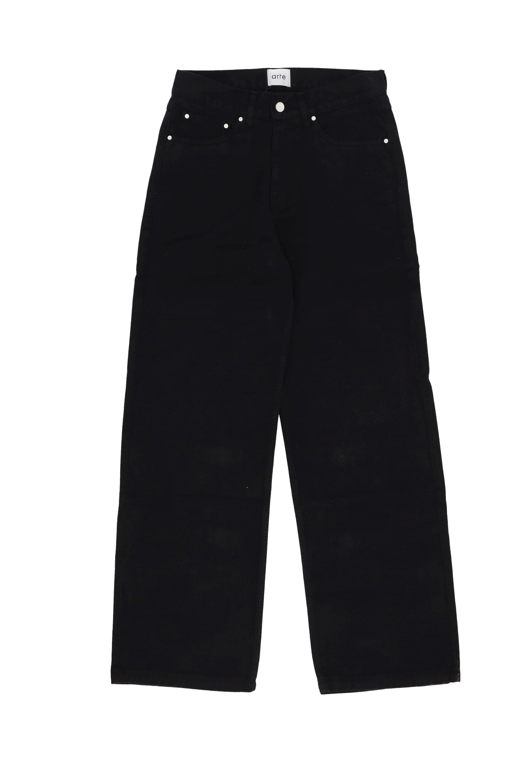 Jeans Man Back Pocket Graphic Pants Black