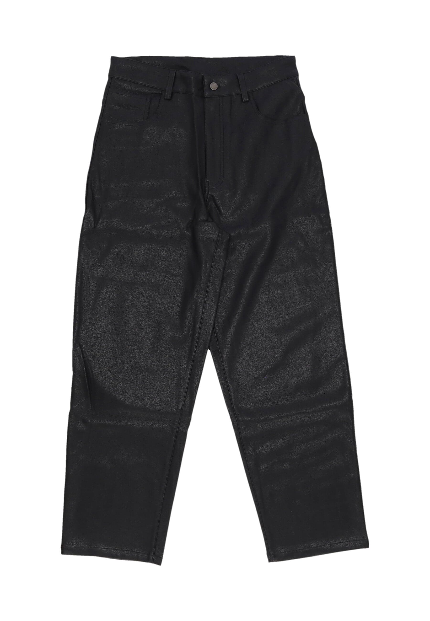 Men's Long Trousers Faux Leather Casper Pant Black