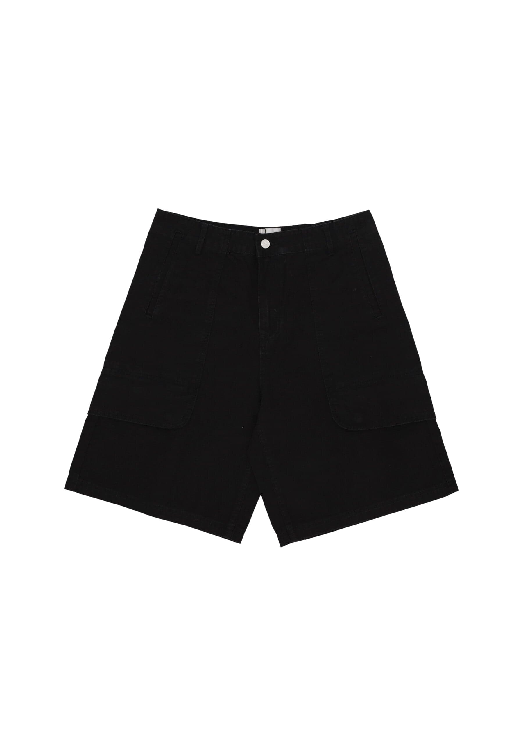 Trousers Corto Man Canvas Cargo Shorts Black