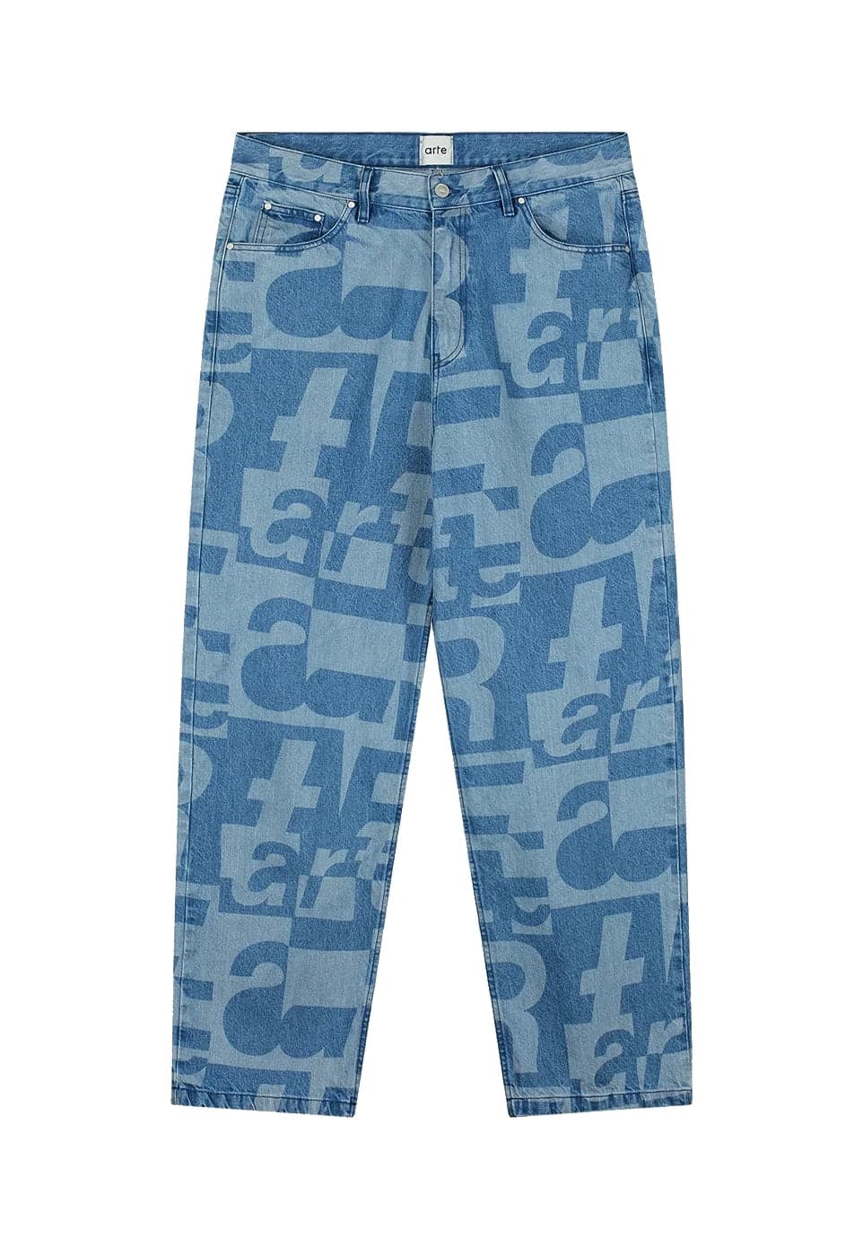 Jeans Man Denim Allover Pants Raw Denim