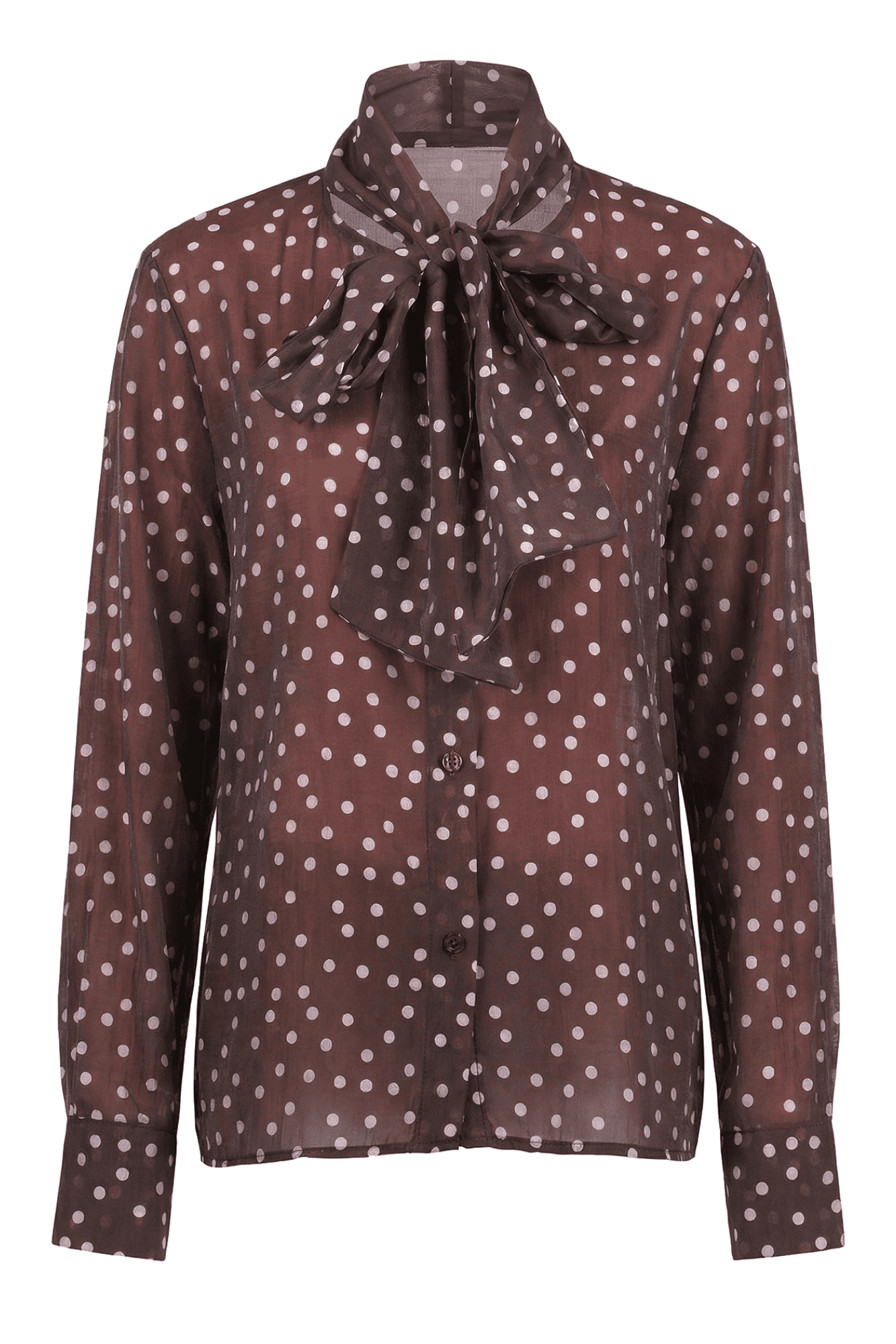 La Femme Blanche - Shirt - 471206 - White/ Brown