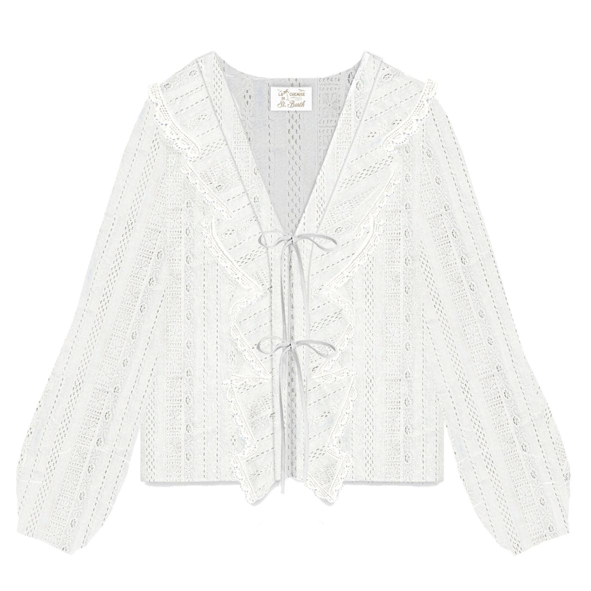 mc2 saint barth Long sleeve shirt with bow EVI0001-00472L