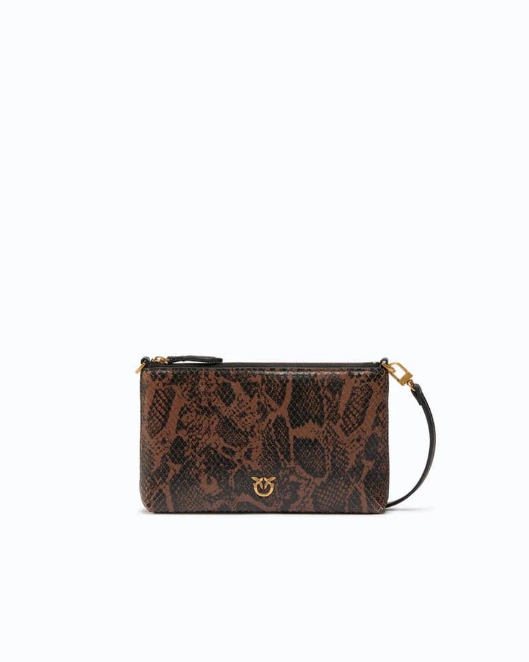 Pinko bag flat horizontal mini python pr
