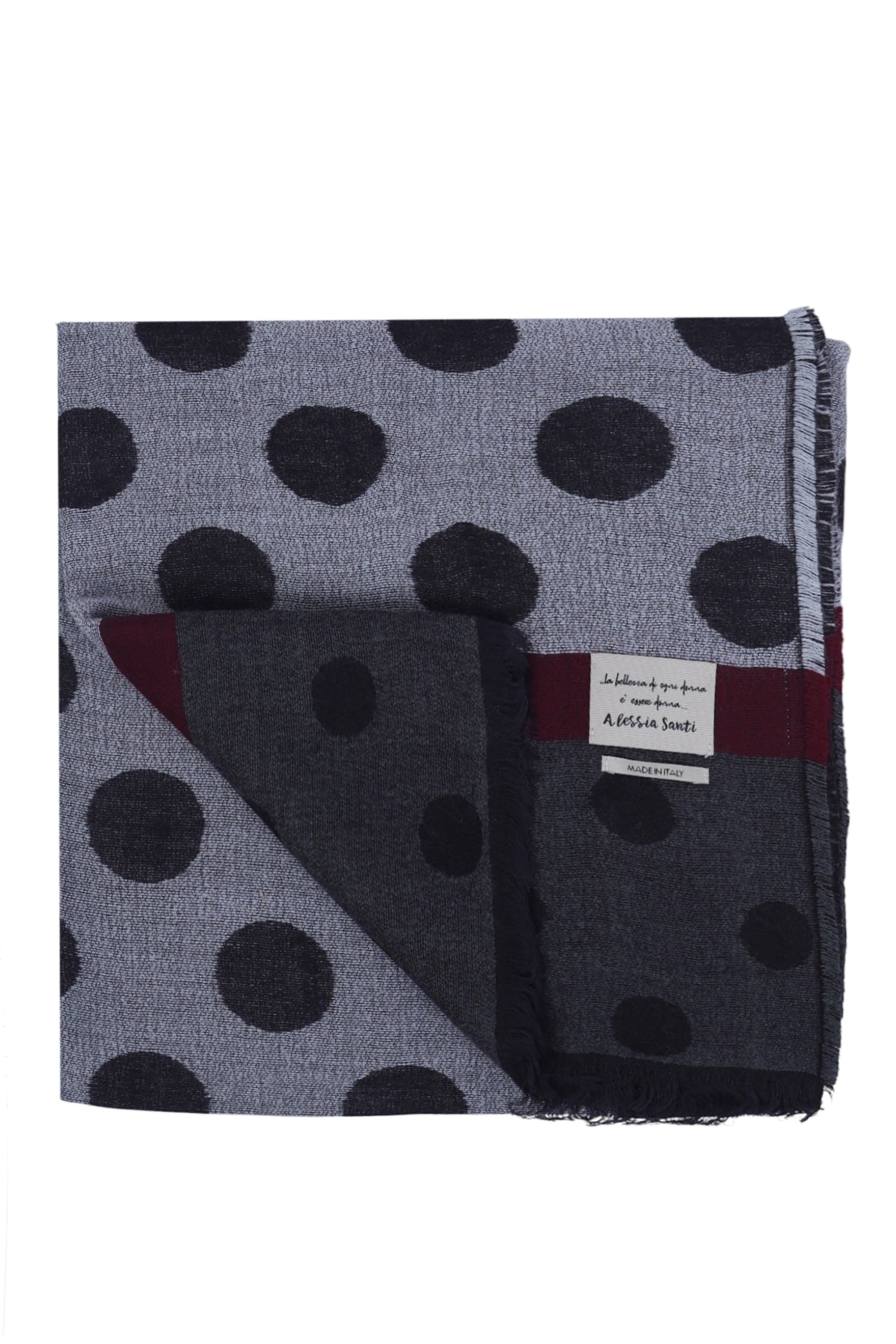 Alessia Santi - Scarf - 480531 - Grey/Bordeaux