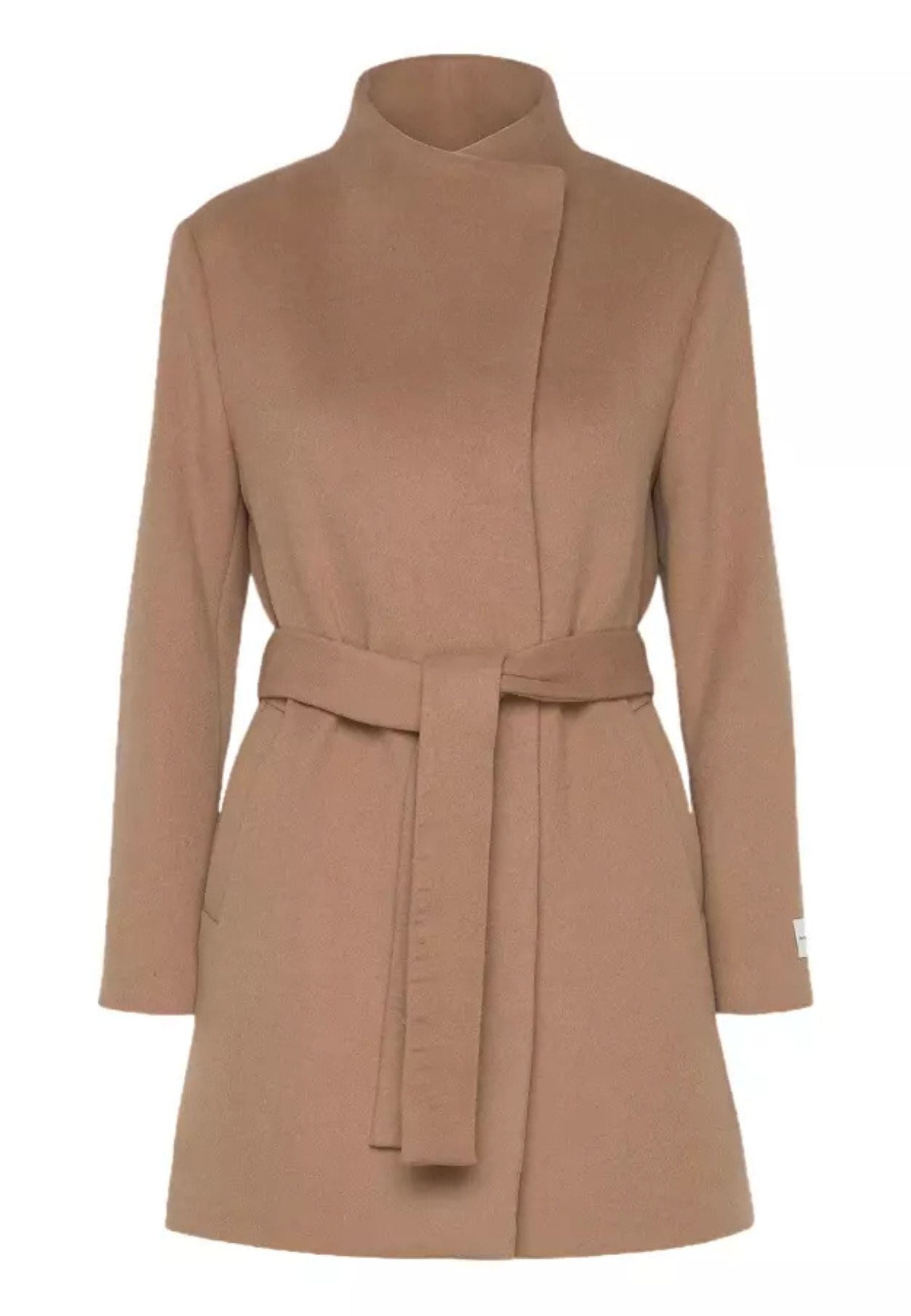 calvin klein WOOL FUNNEL NECK COAT