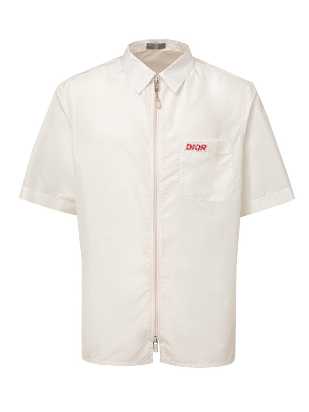 Half Sleeve Shirt with White Zip with Logo Dior