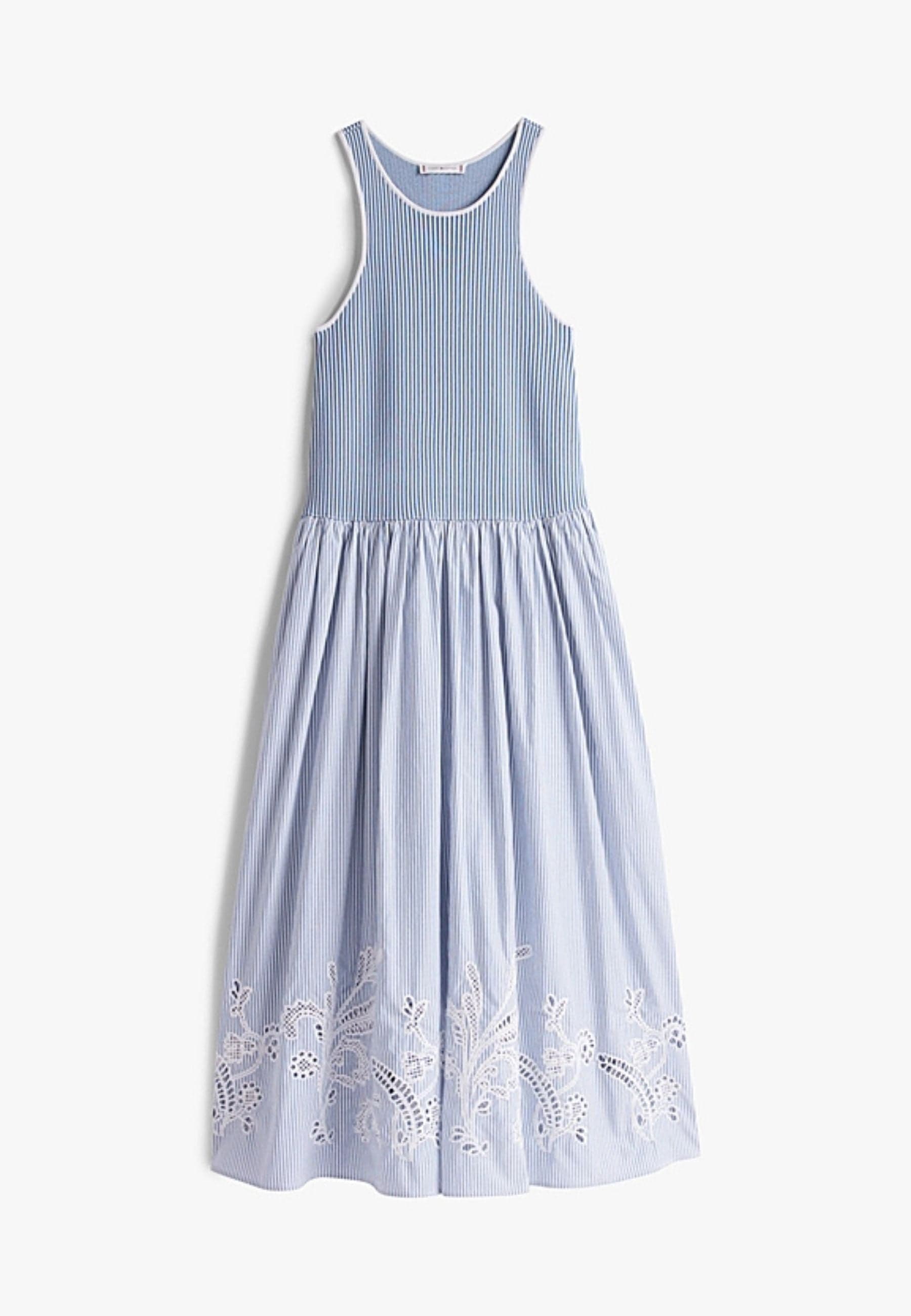 Tommy Hilfiger Dress BRODERIE ANGLAISE N/S LONG DRESS