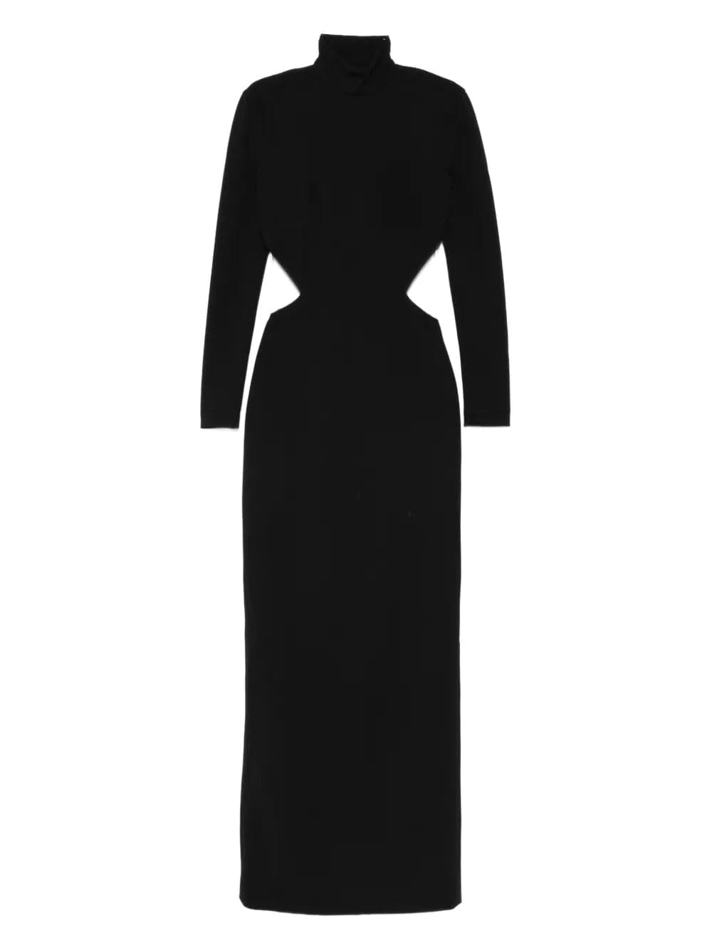Solace London - Elegant Black Dress with Side Openings