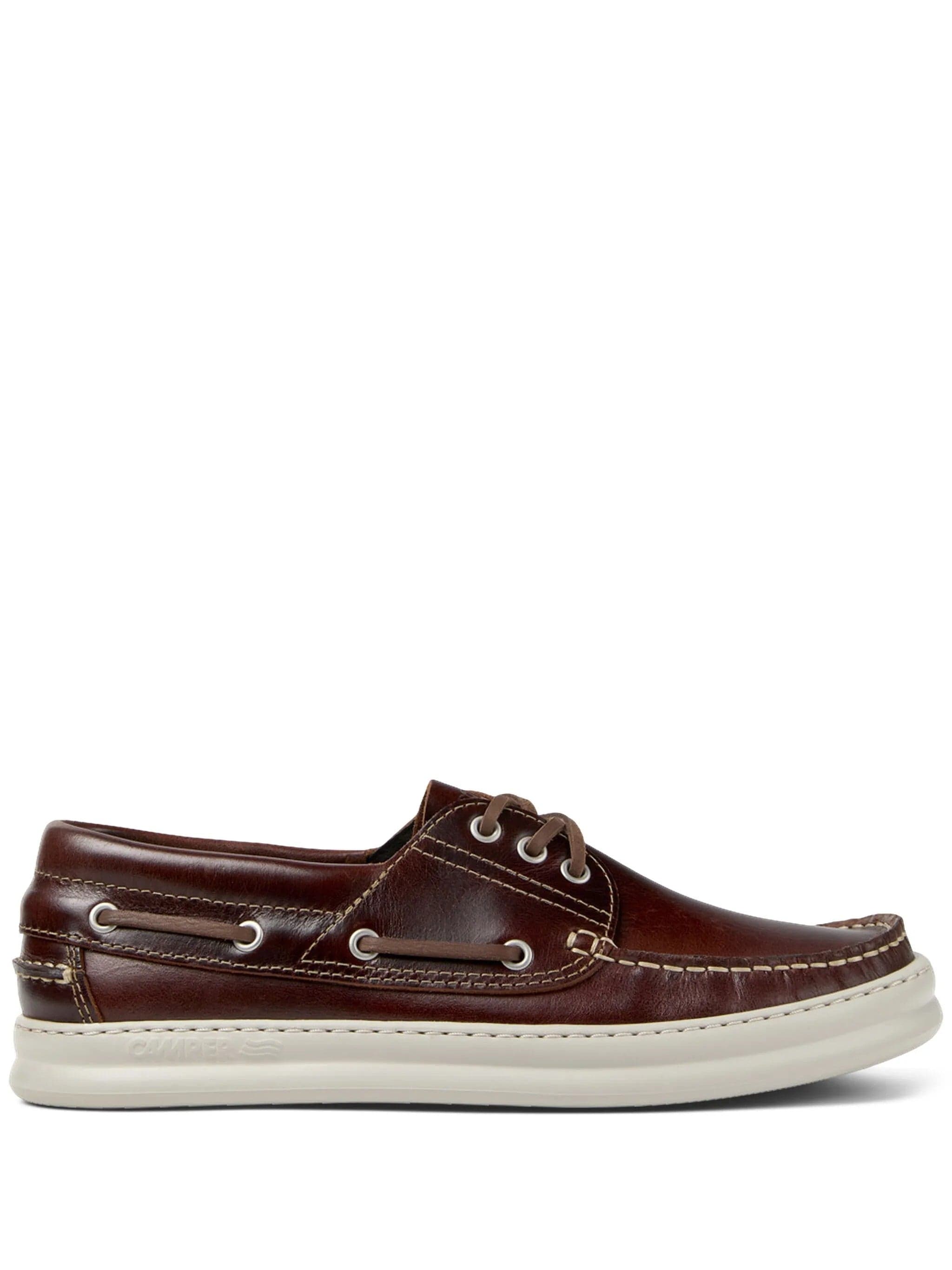 Camper - Brown Leather Stringed Shoes