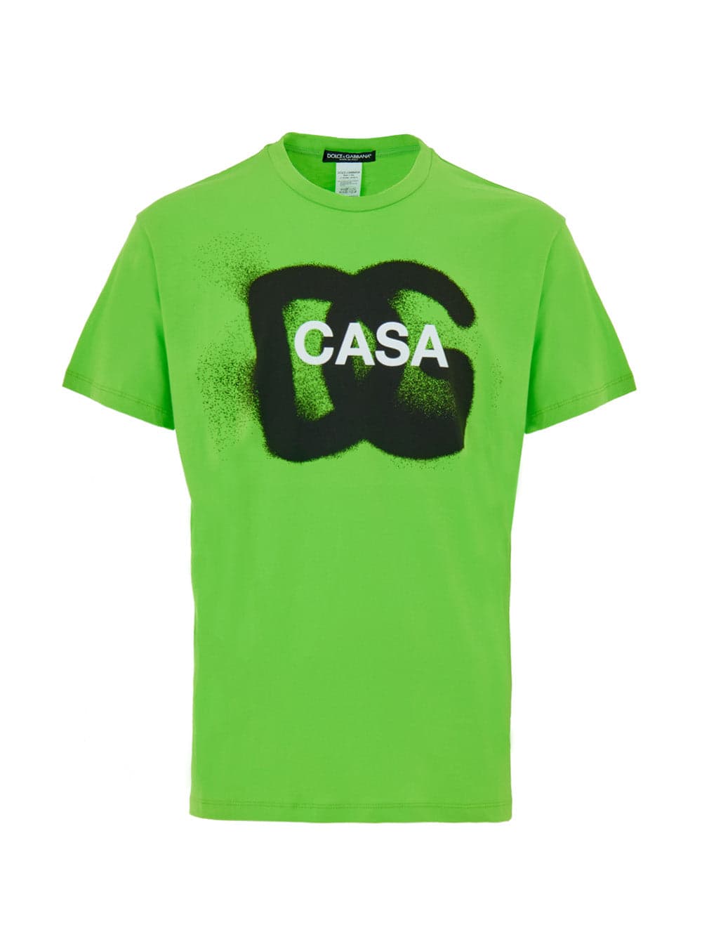 T-Shirt in Green Fluo dg Home Dolce & Gabbana