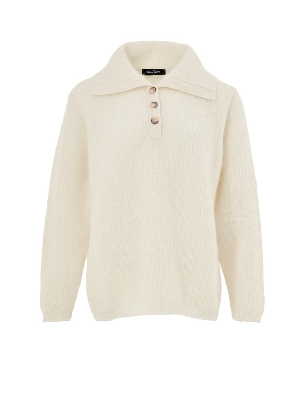 White Polo Shirt in English Costs Gran Sasso
