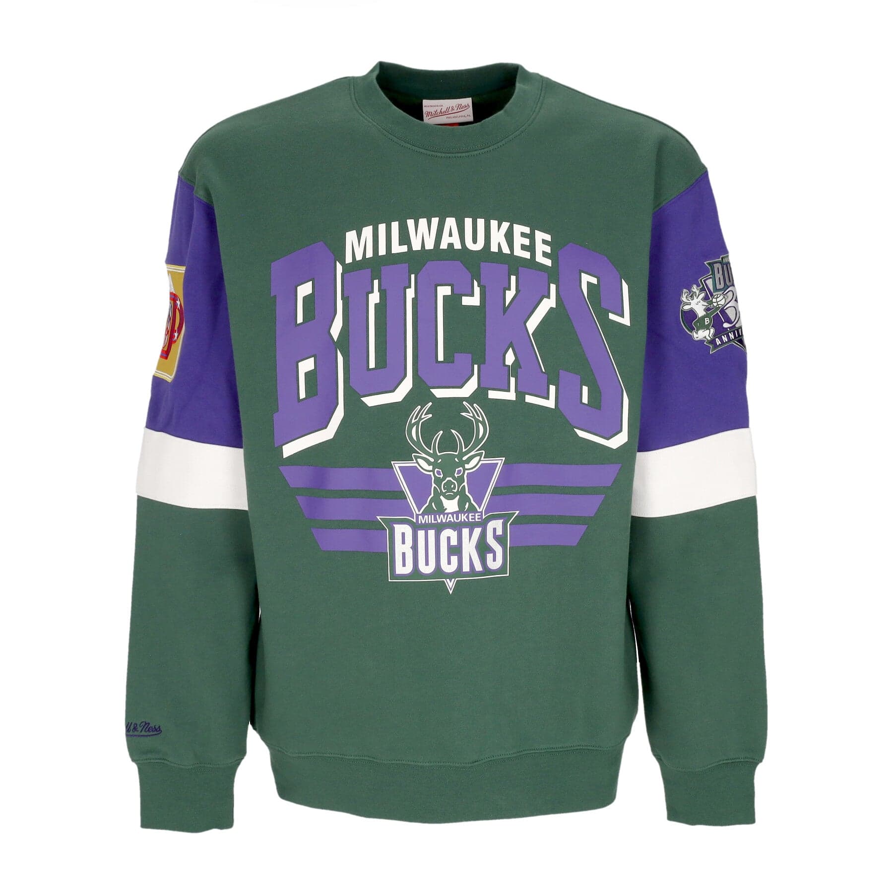 Men's Crewneck Sweatshirt NBA All Over Crew 3.0 Milbuc Original Team Colors
