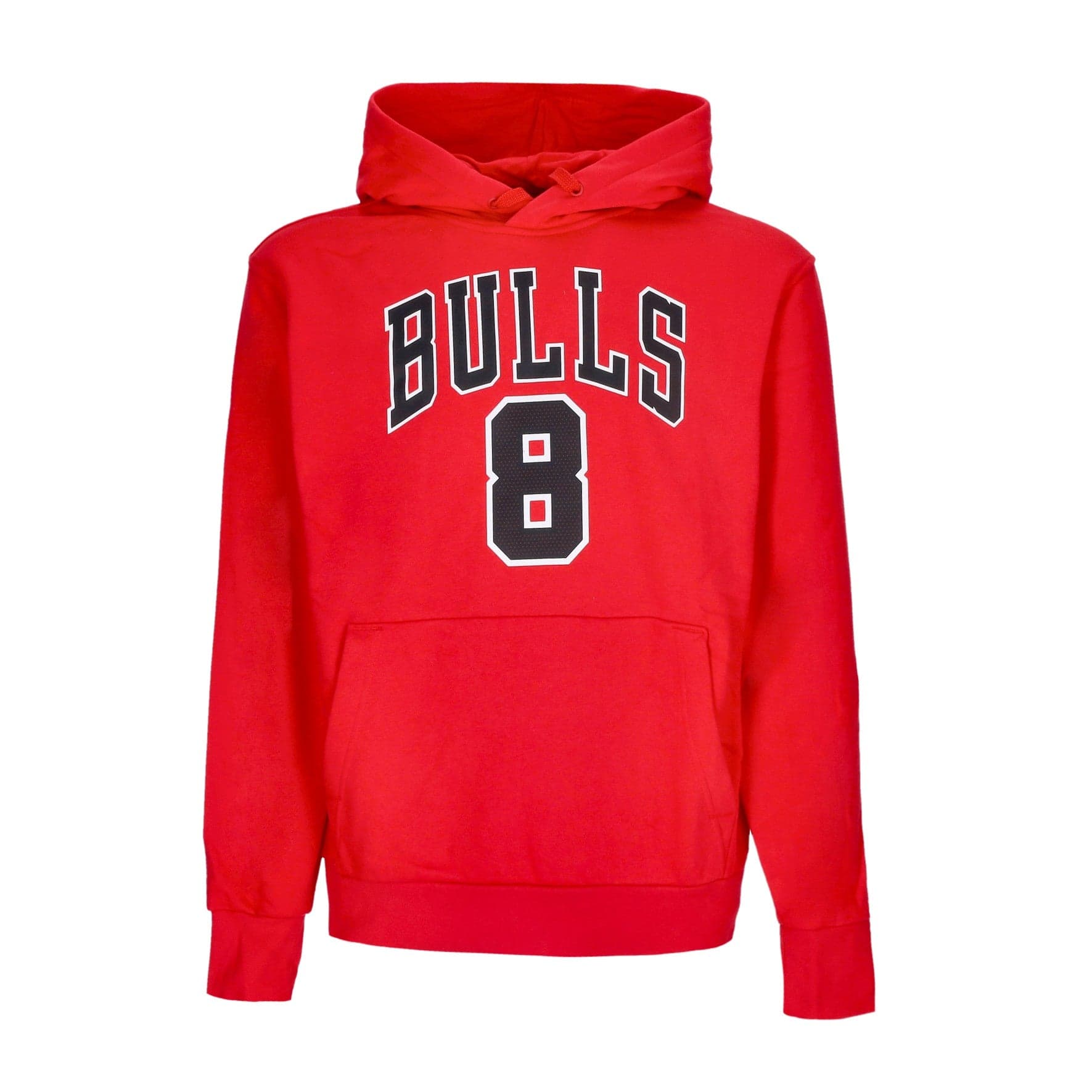 Men's Hoodie Nba Essential Fleece Hoodie No 8 Zach Lavine Chibul University Red