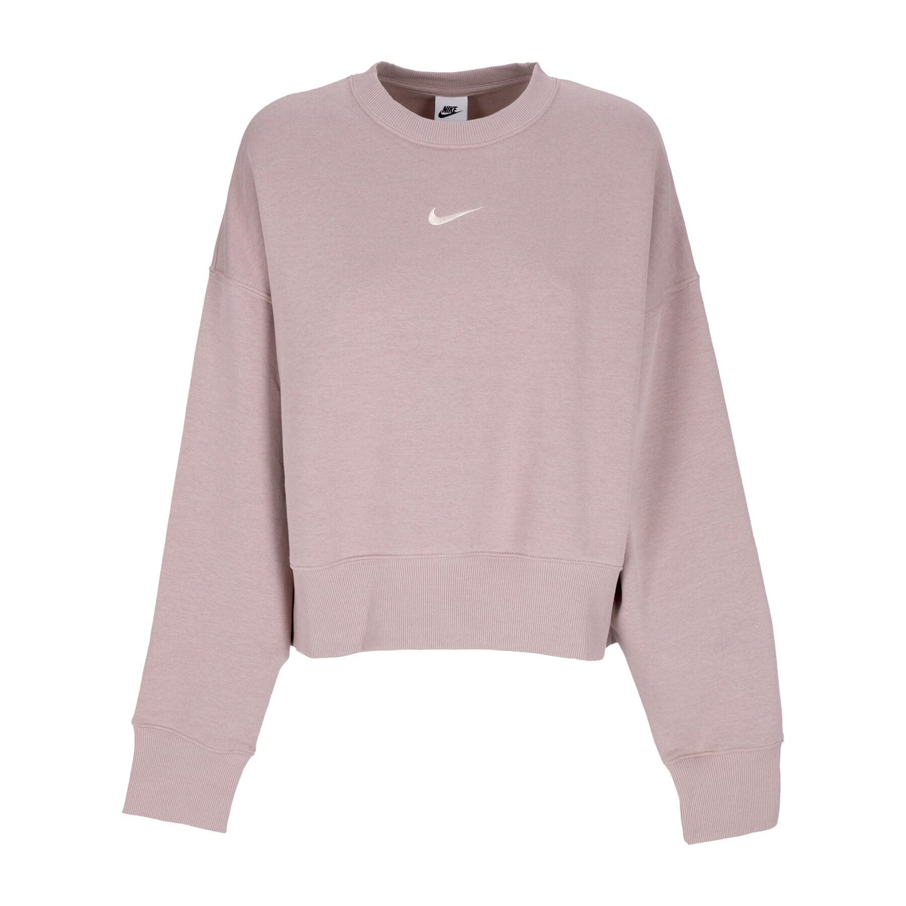 Women's Cropped Crewneck Sweatshirt W Sportswear Phoenix Fleece Over-oversized Crewneck Diffused Taupe/sail