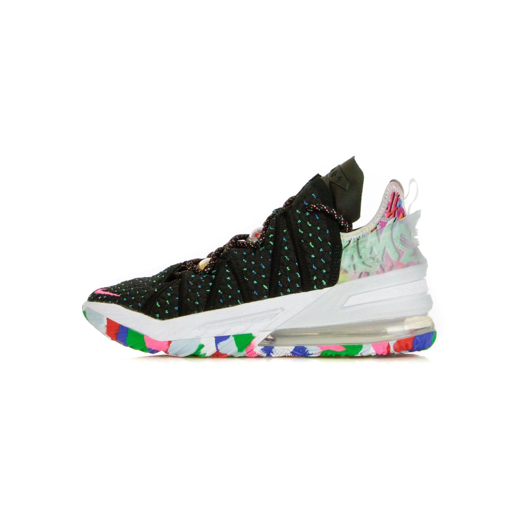 Lebron Xviii Men's High Shoe Black/pink Blast/multi-color
