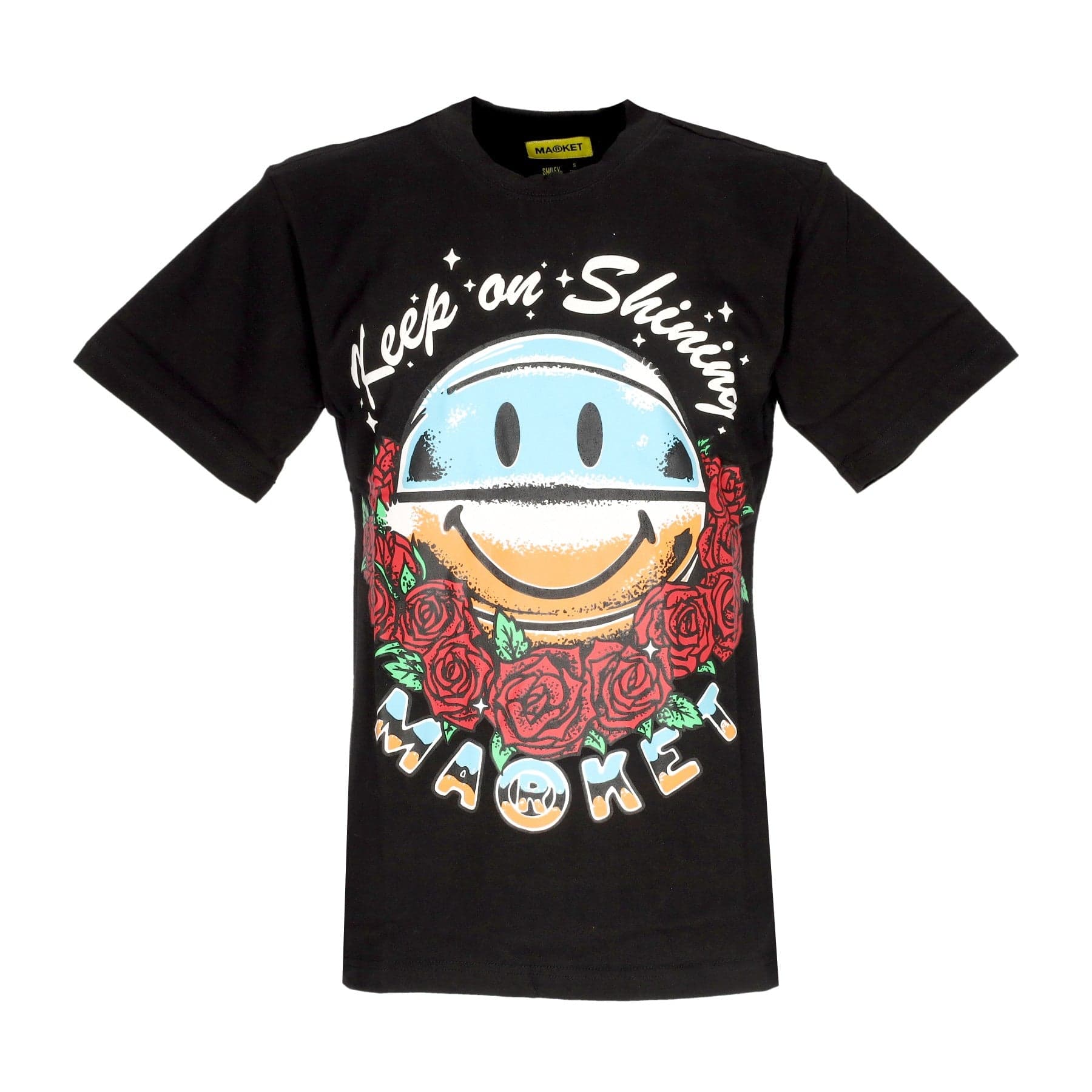 Smiley Keep On Shining Tee X Smiley Black Men's T-Shirt