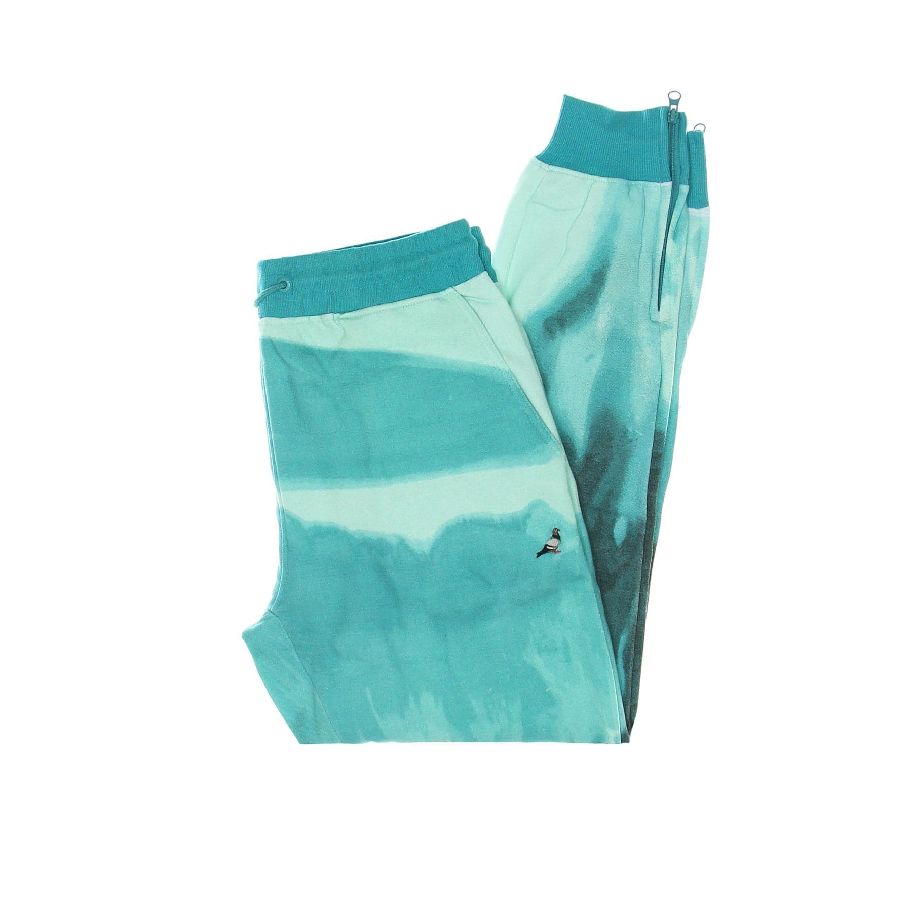 Men's Fleece Tracksuit Pants Pigeon Logo Sweatpant Teal
