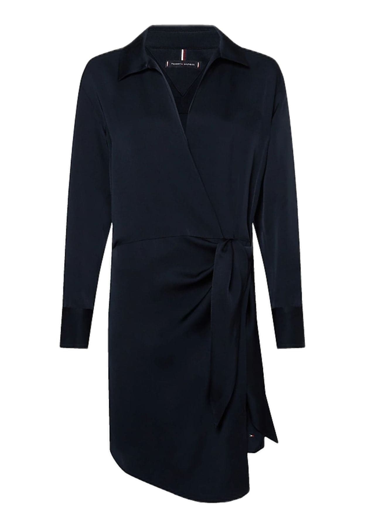Tommy Hilfiger Dresses CREPE KNOTTED SHORT SHIRT DRESS