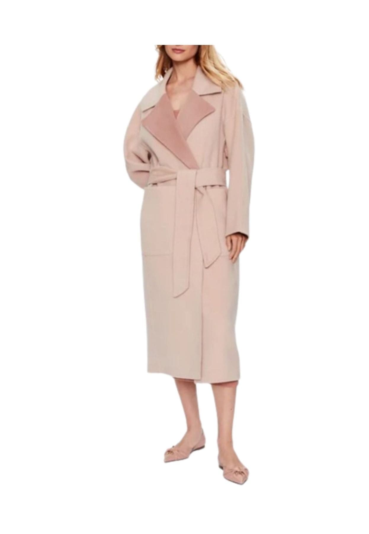 calvin klein DF WOOL REVERSIBLE WRAP COAT