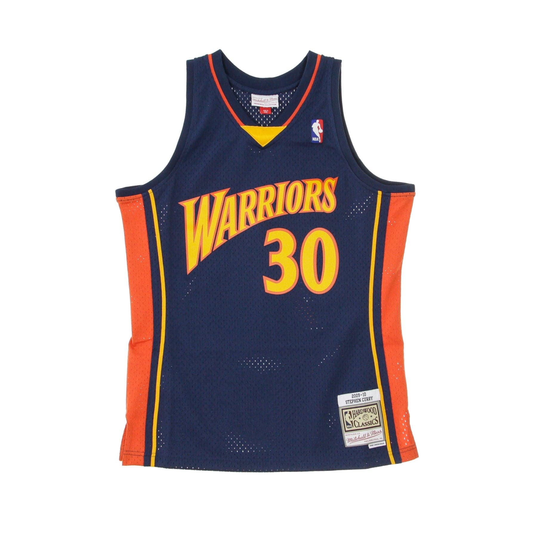 Men's Basketball Tank Top Nba Swingman Jersey Hardwood Classics No 30 Stephen Curry 2009-10 Golwar Road Original Team Colors