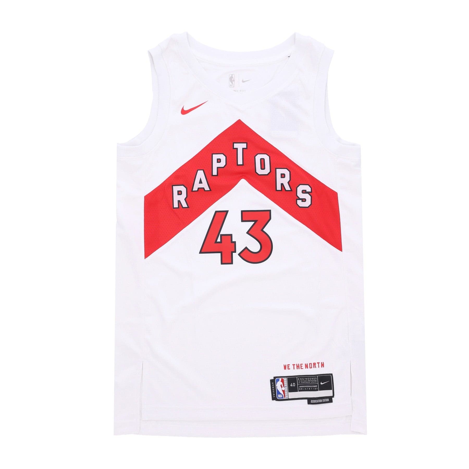 Men's Basketball Tank Top Nba Dri Fit Swingman Jersey No 43 Pascal Siakam Torrap White