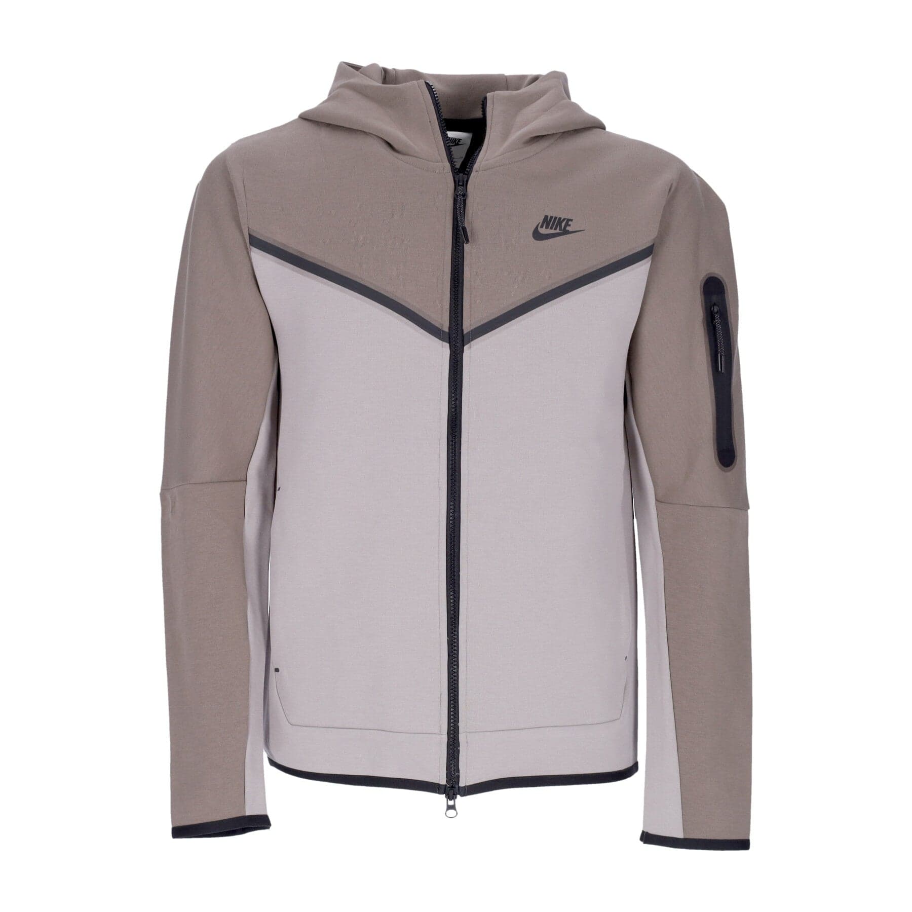 Lightweight Hooded Zip Sweatshirt Men Sportswear Tech Fleece Full-zip Hoodie Olive Grey/enigma Stone/black