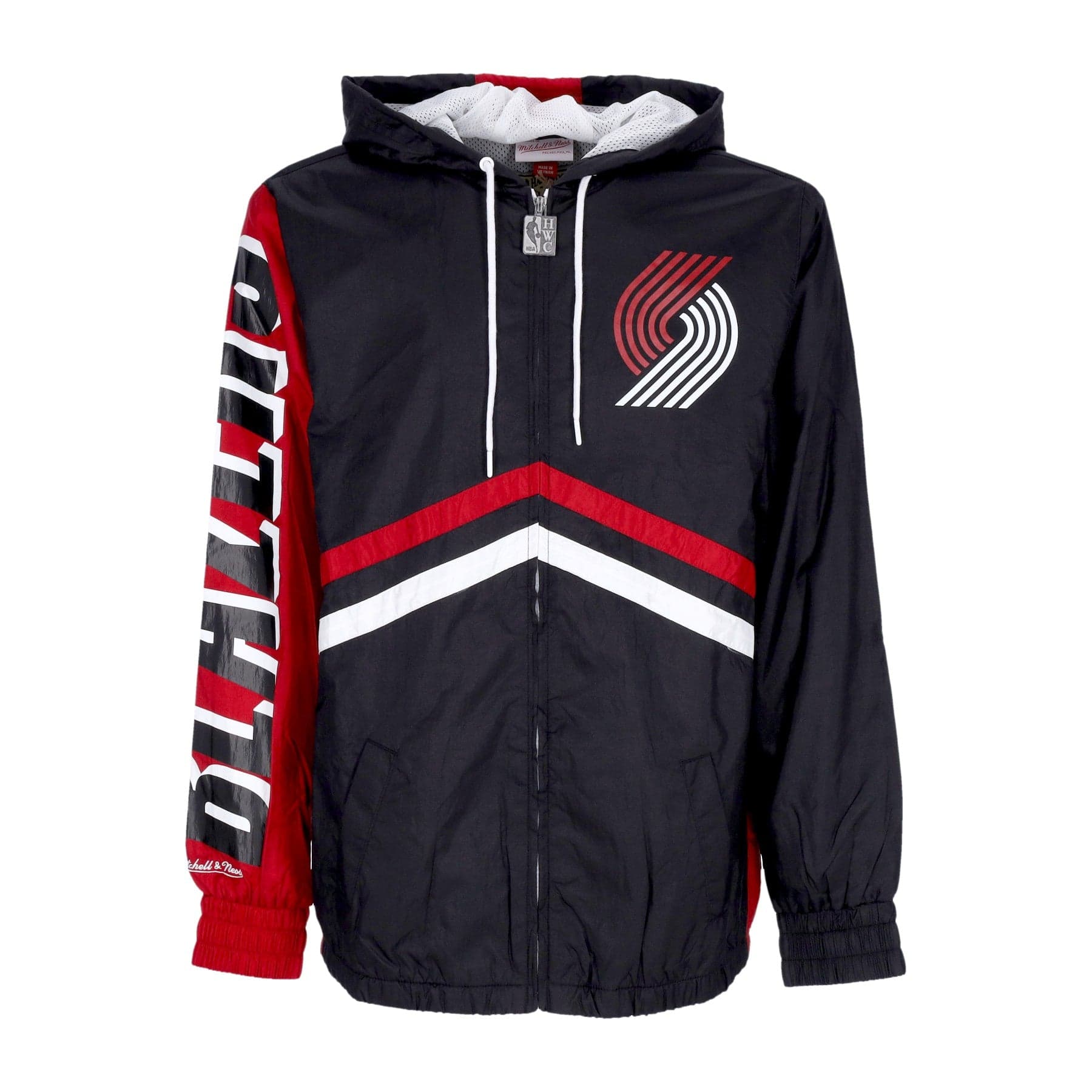 Men's Windbreaker Nba Undeniable Full Zip Windbreaker Hardwood Classics Porbla Black