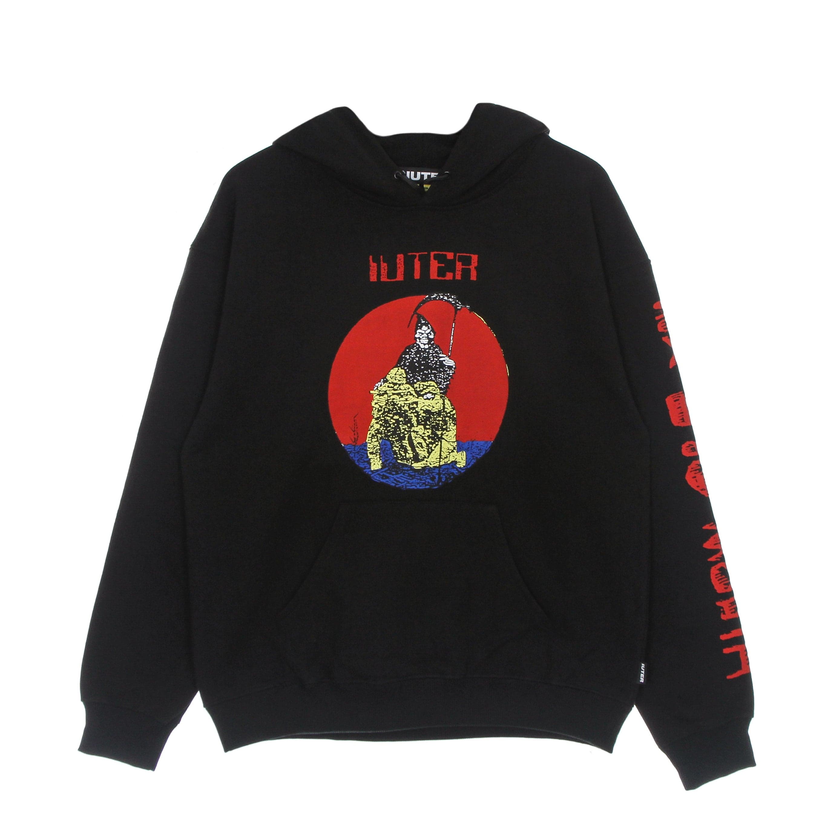 Men's Lightweight Hooded Sweatshirt Demon Hoodie Black