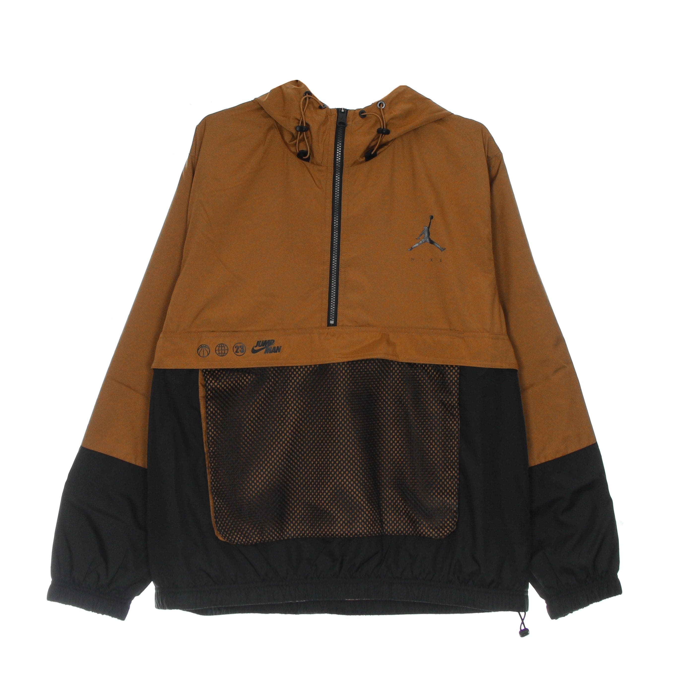Men's Hooded Tracksuit Jacket Jumpman Statement Suit Jacket Desert Bronze/black