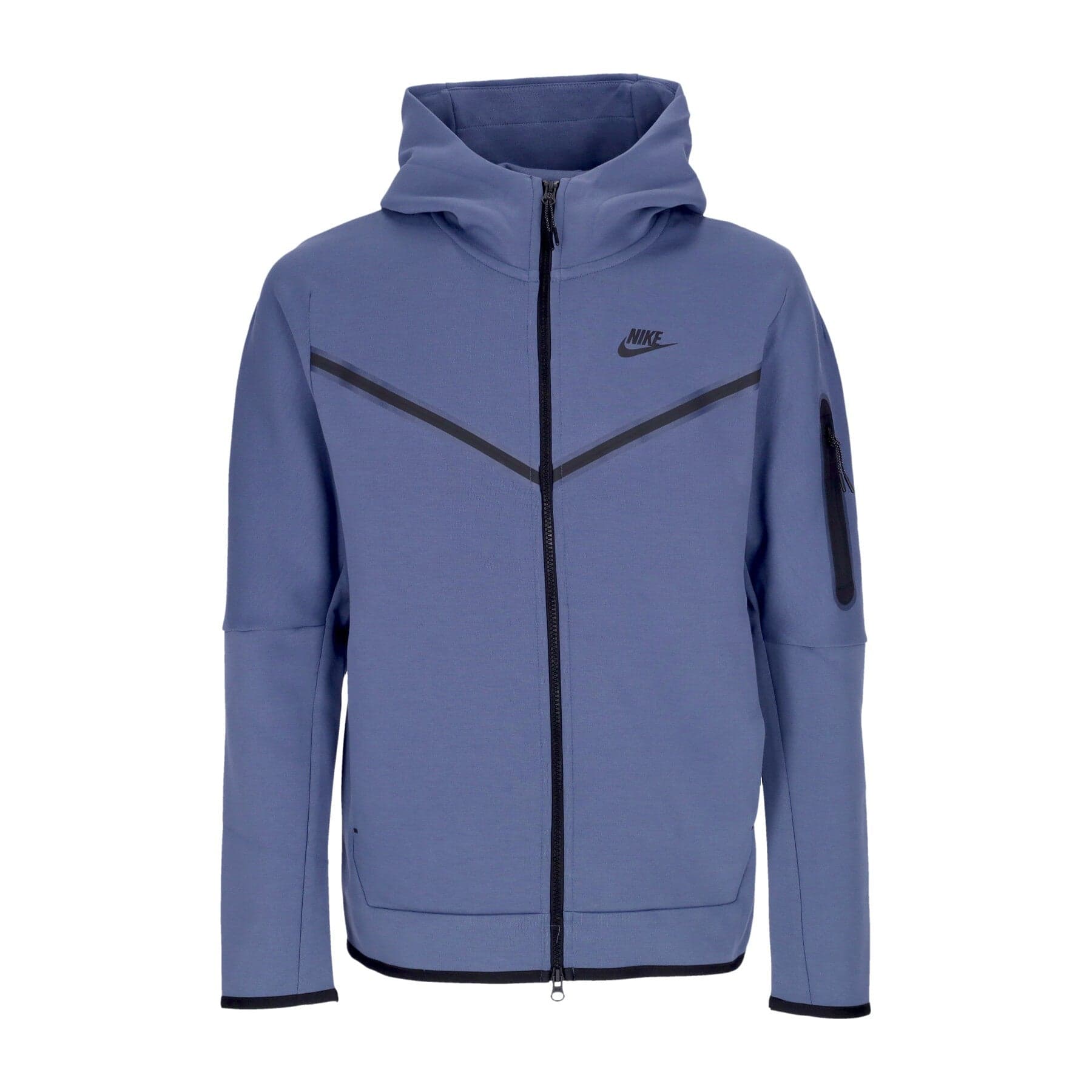 Lightweight Hooded Sweatshirt with Zip Men's Sportswear Tech Fleece Hoodie Diffused Blue/black