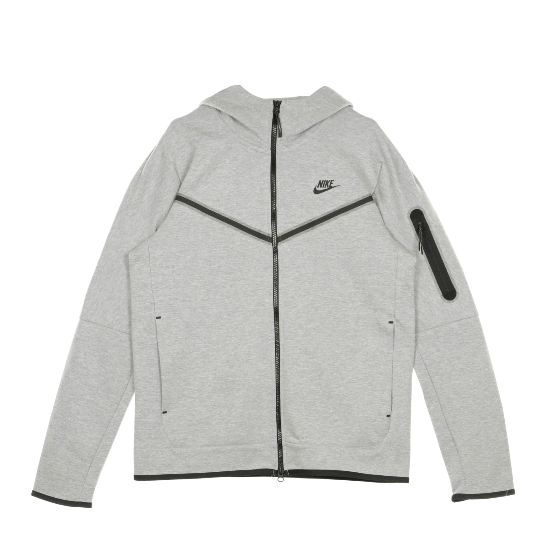 Lightweight Hooded Sweatshirt with Zip Men's Sportswear Tech Fleece Hoodie Dk Gray Heather/black
