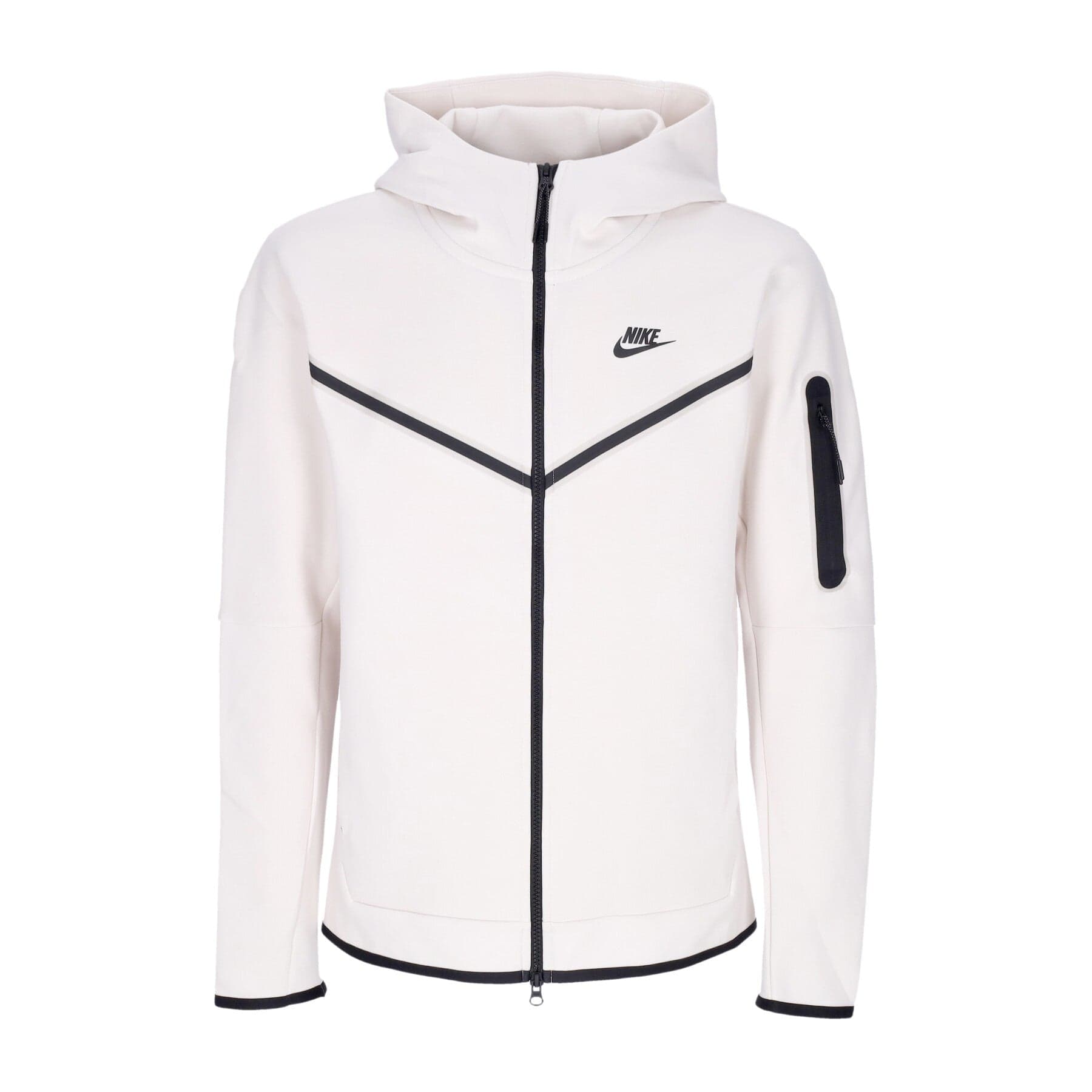 Lightweight Sweatshirt with Zip Hood for Men Sportswear Tech Fleece Hoodie Phantom/black