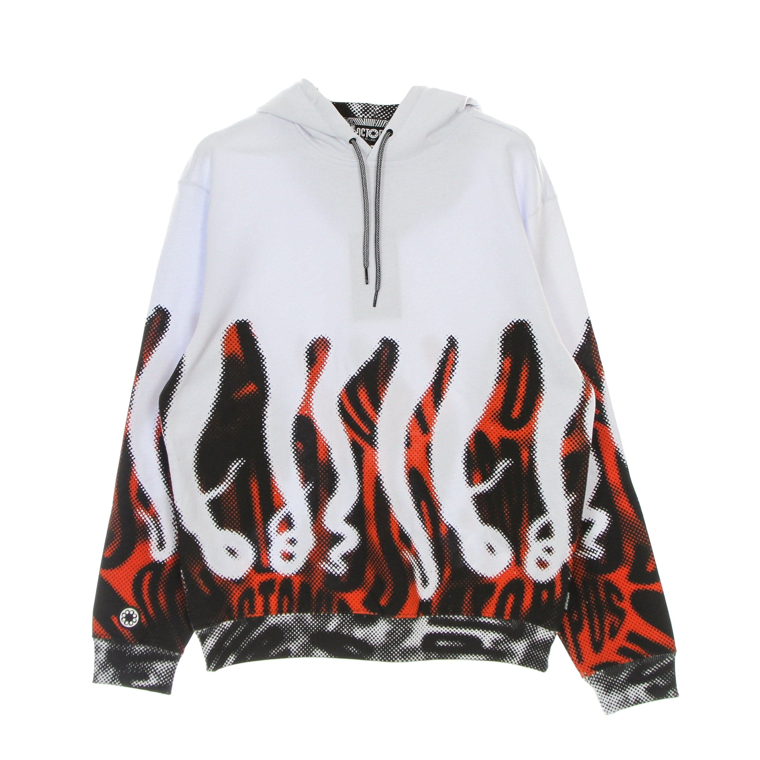 Men's Lightweight Hooded Sweatshirt Halftone Sh Hoodie White