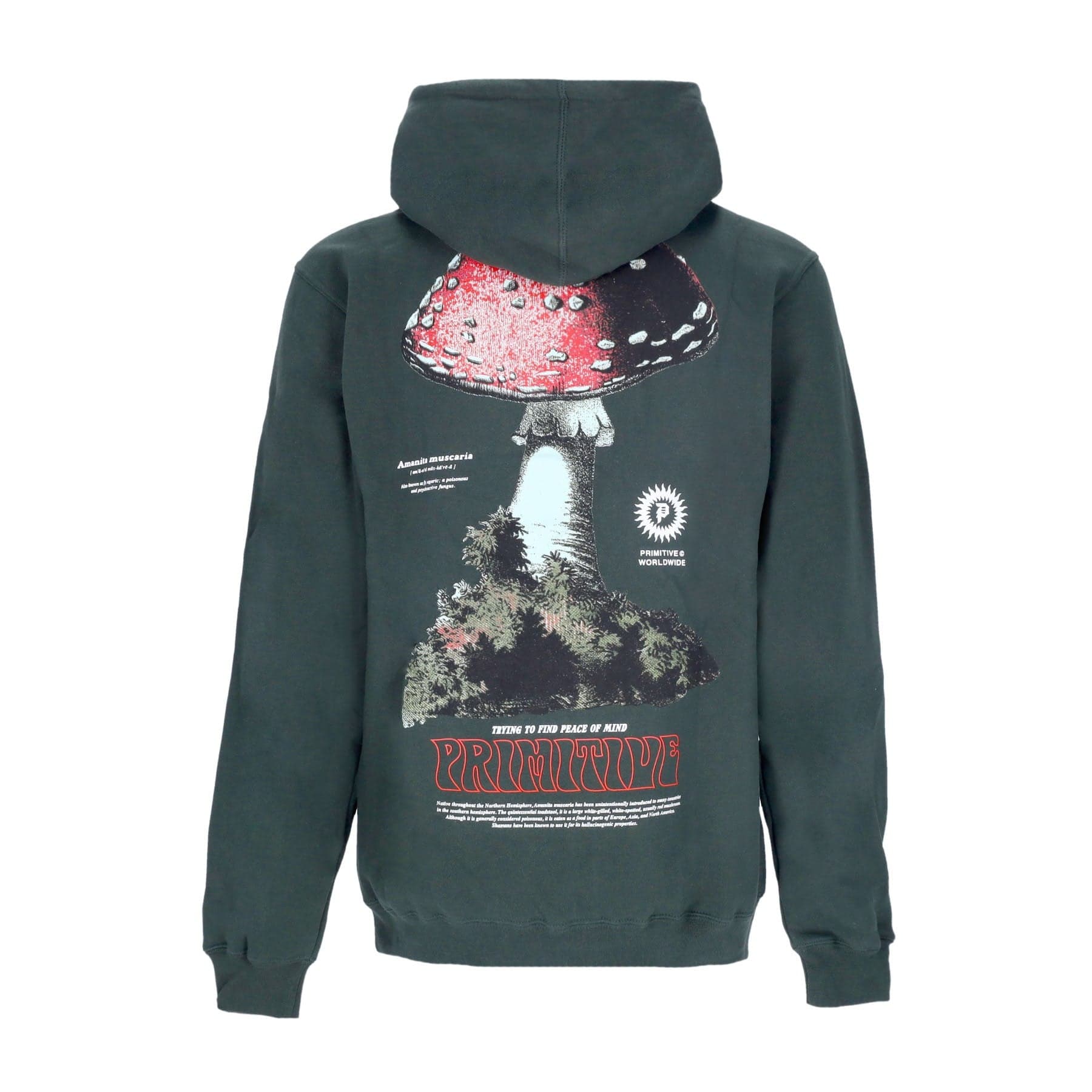 Men's Red Cap Hoodie Hunter Green