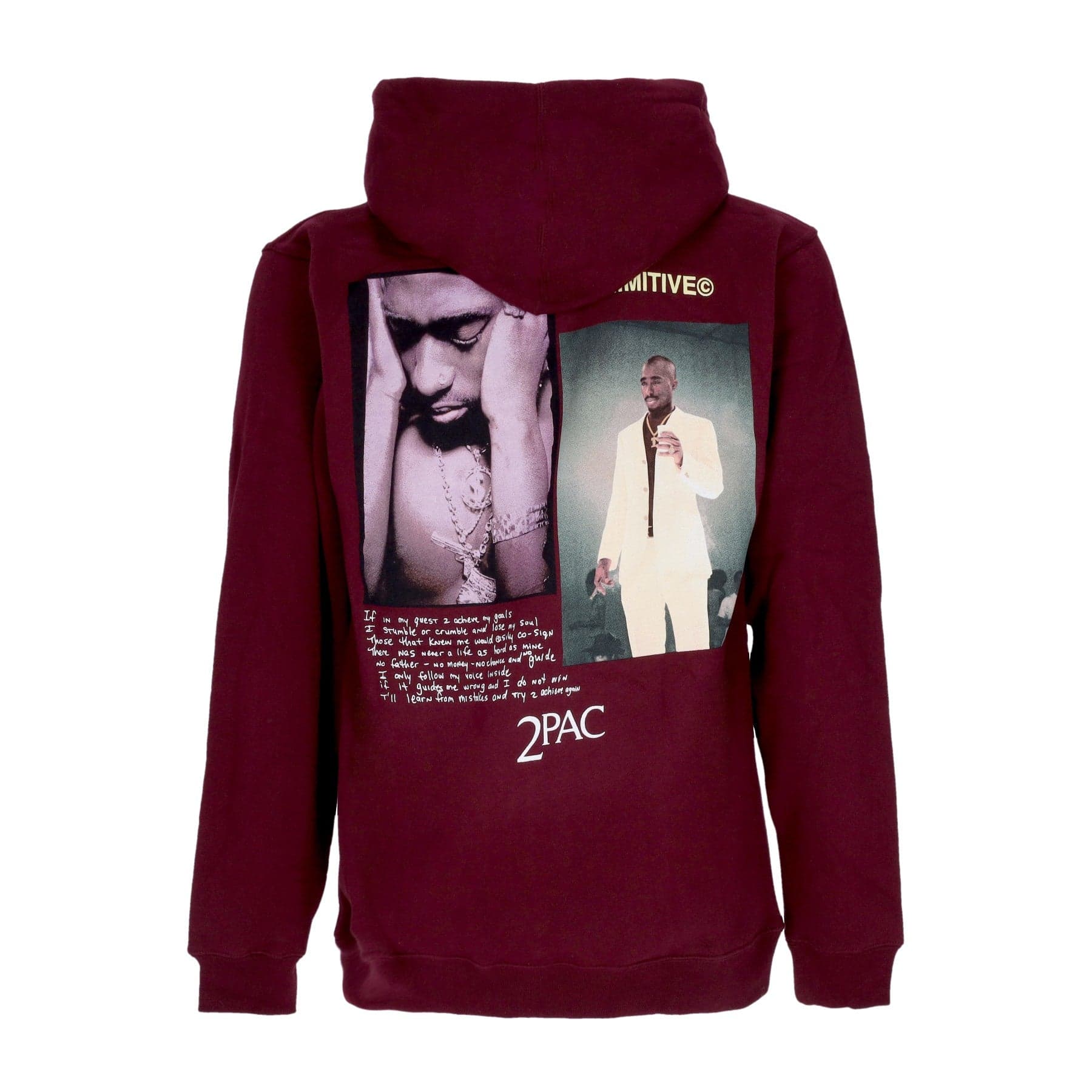 Voice Hood X Tupac Men's Hoodie Burgundy