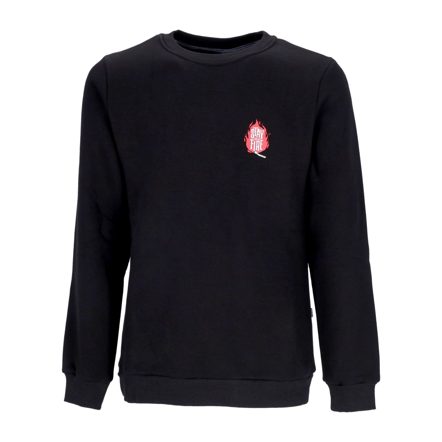 Stay On Fire Crewneck Men's Sweatshirt Black