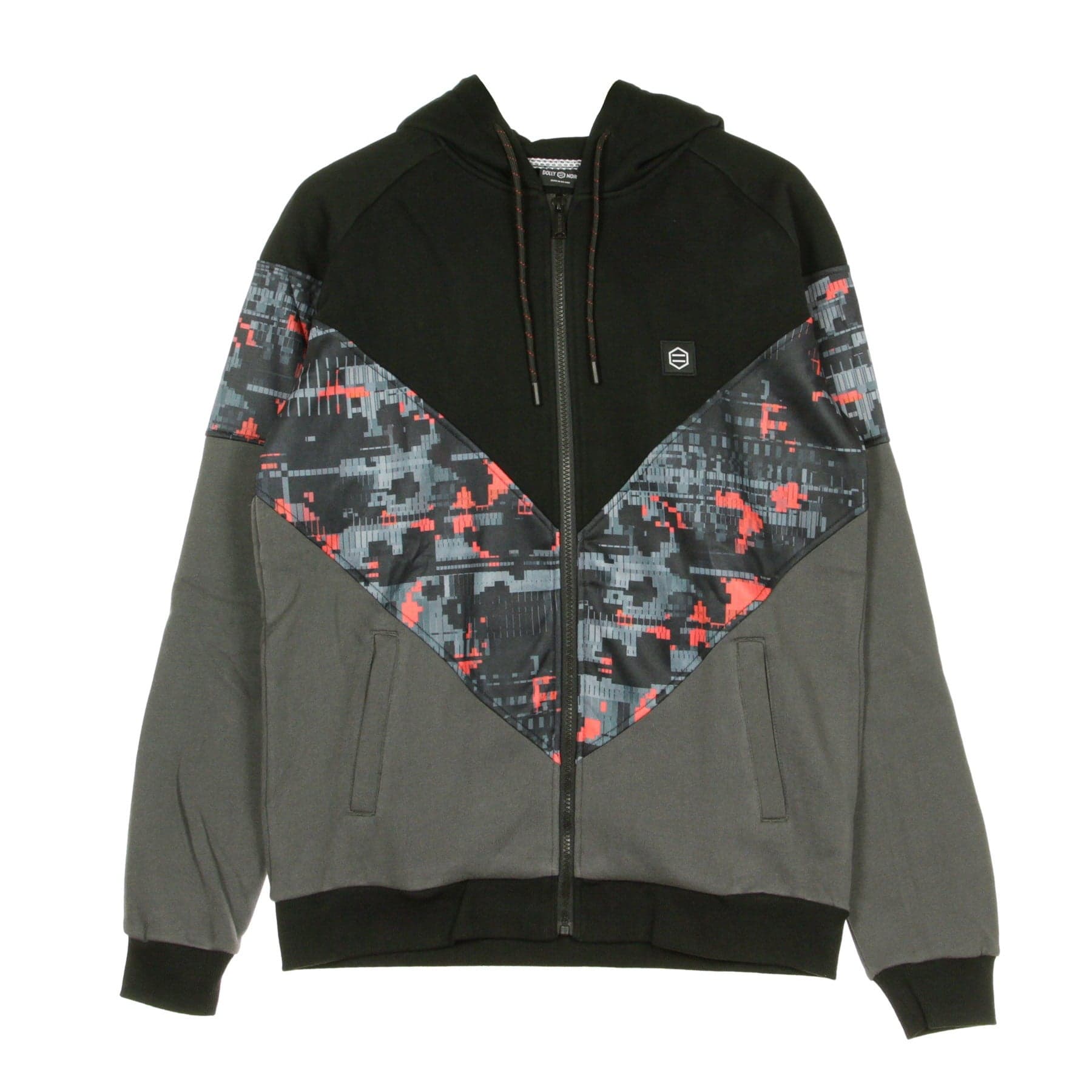 Men's Virtual Zip Hoodie Black/glitch Camo
