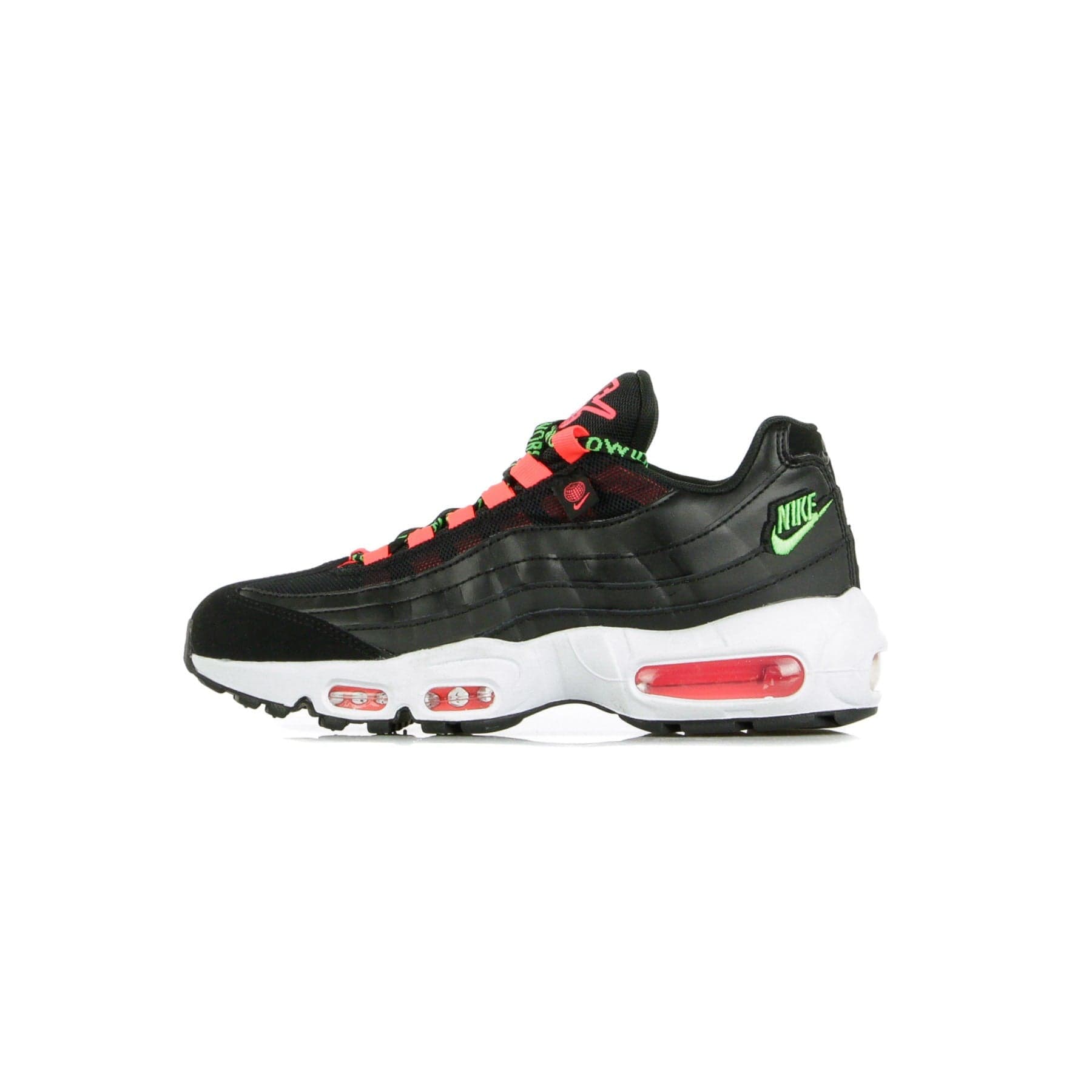 W Air Max 95 Se Women's Low Shoe Worldwide Black/green Strike/flash Crimson/white