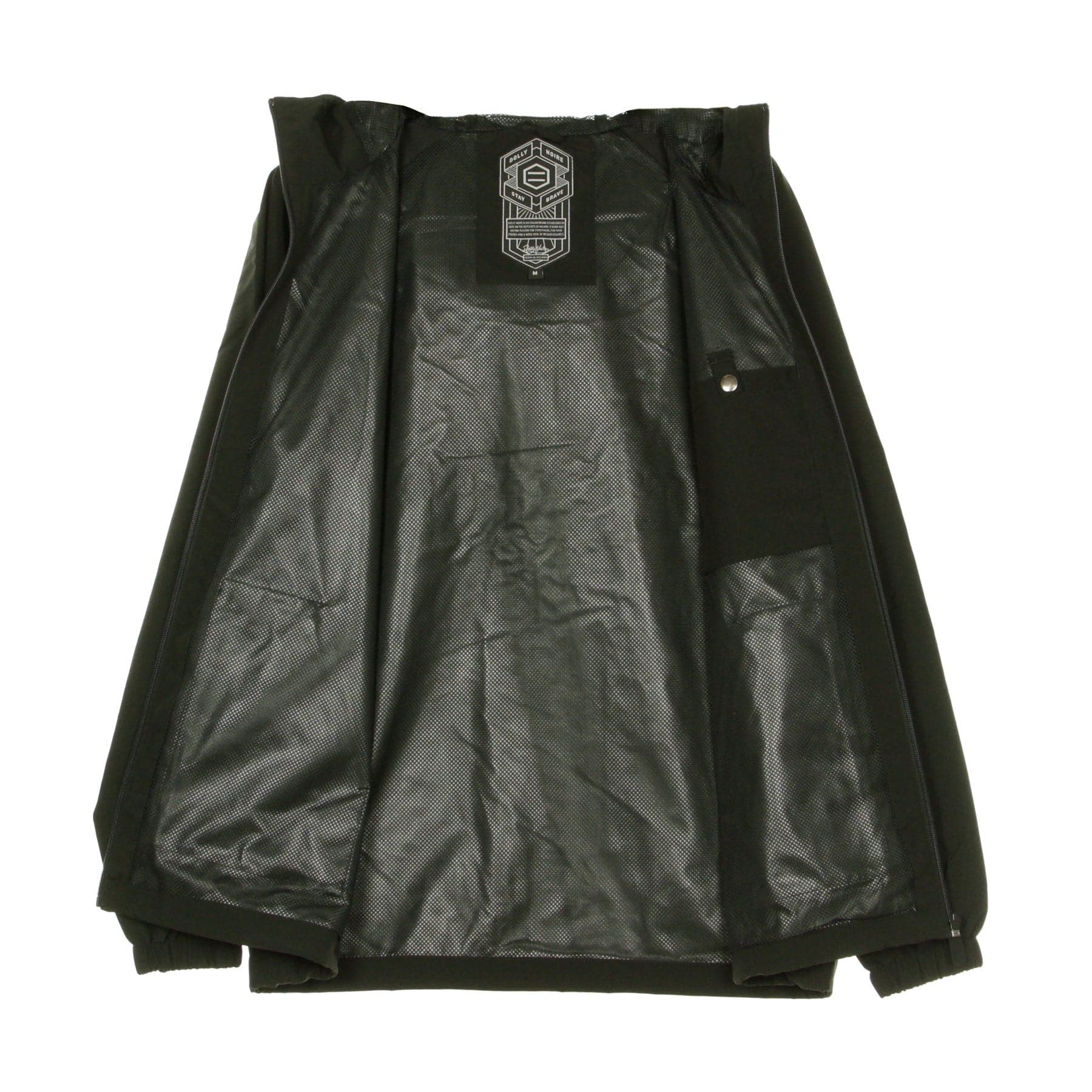 Men's Full Zip Light Black Windbreaker