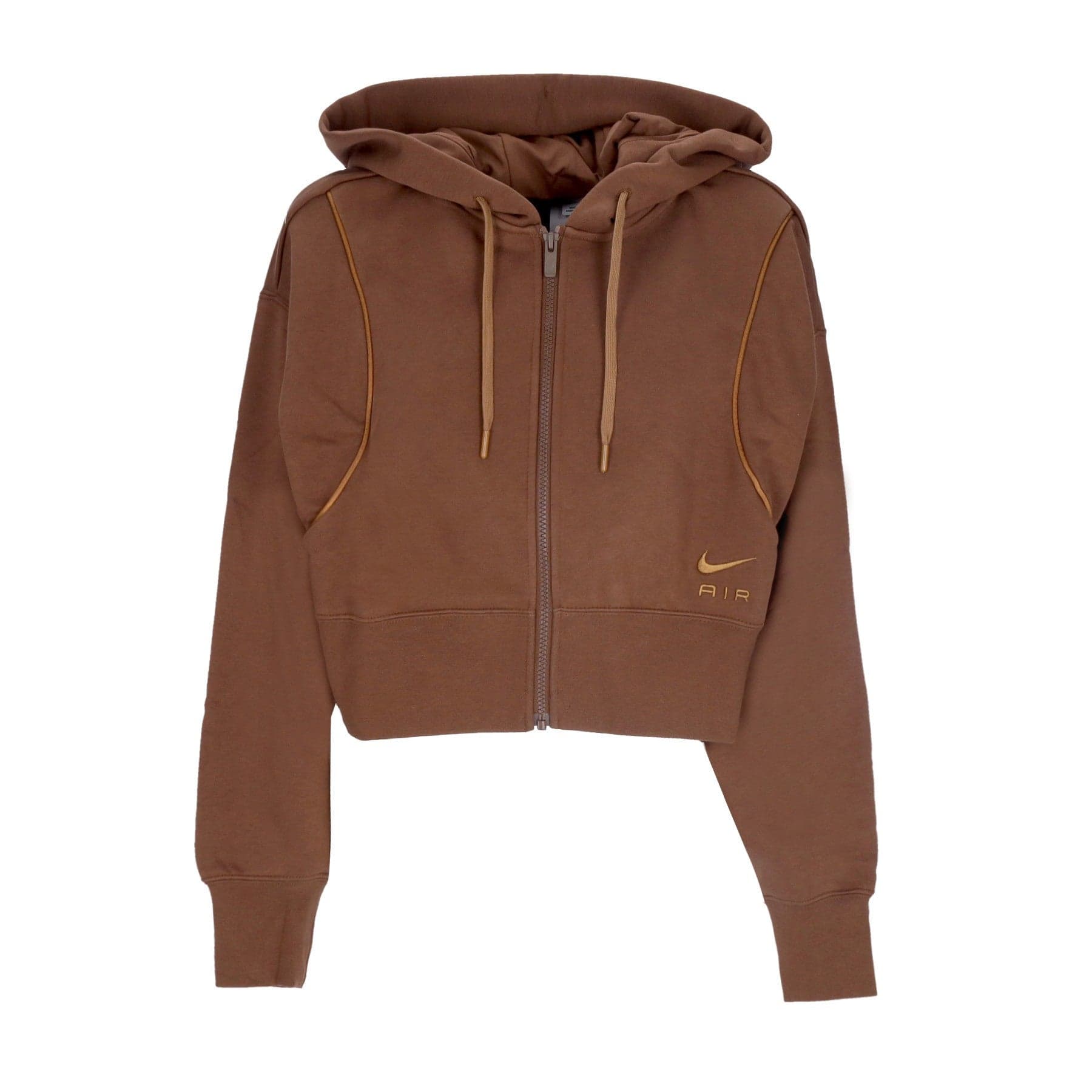 Women's Zip Hoodie Sportswear Air Fleece Full-zip Hoodie Cacao Wow/ale Brown/ale Brown