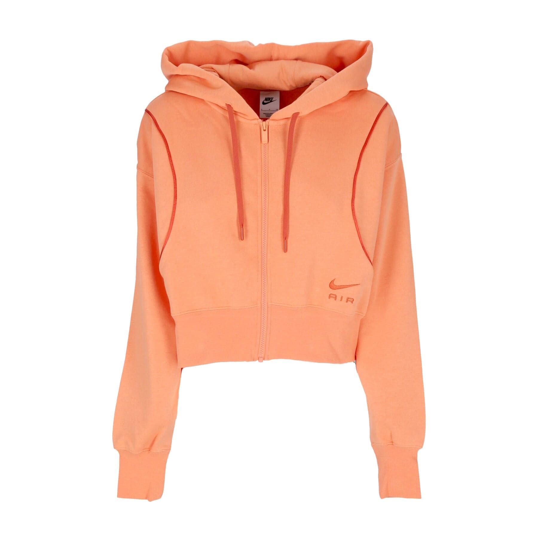 Women's Zip Hoodie Sportswear Air Fleece Full-zip Hoodie Orange Trance/mantra Orange