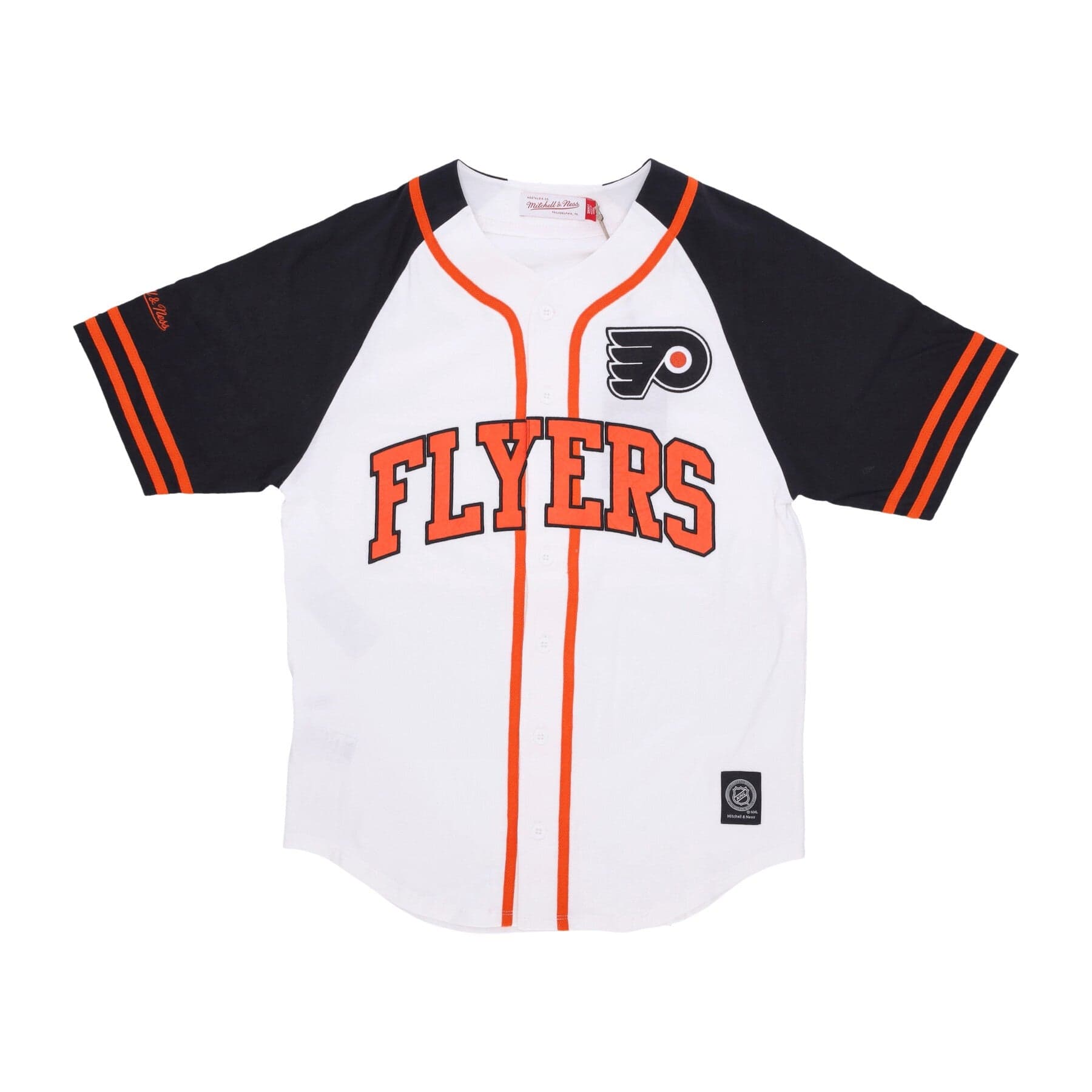 Men's Buttons Jersey NHL Practice Day Button Front Jersey Phifly White