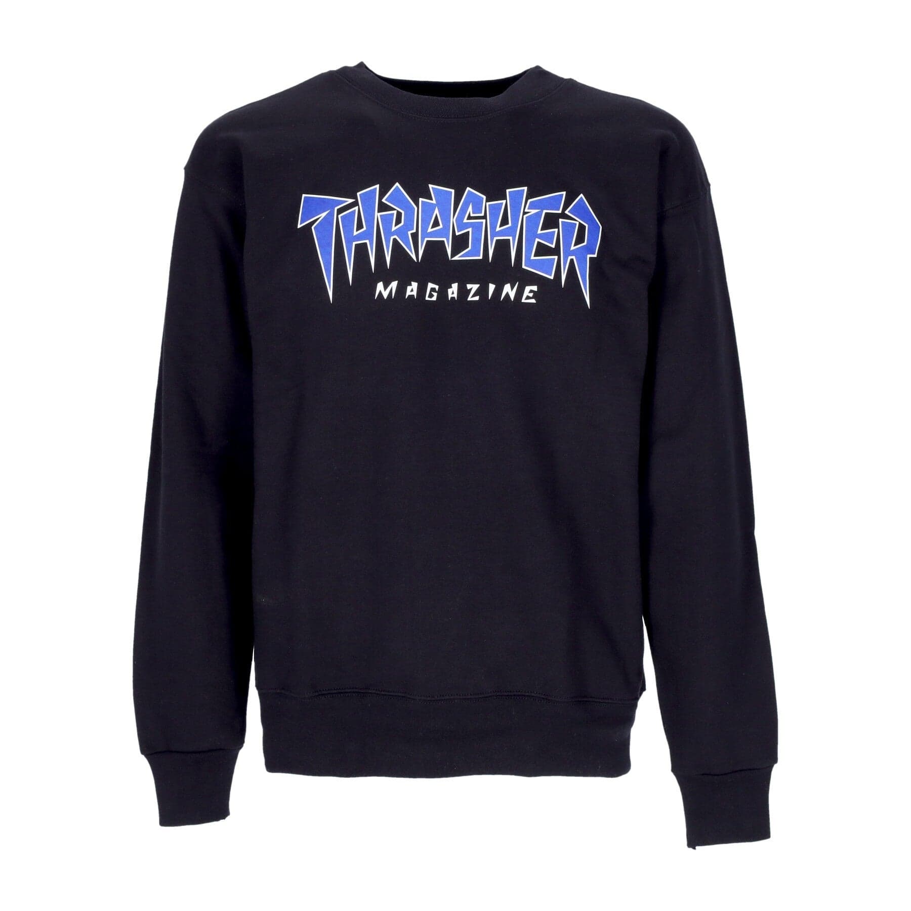 Men's Jagged Logo Crewneck Sweatshirt Black/blue