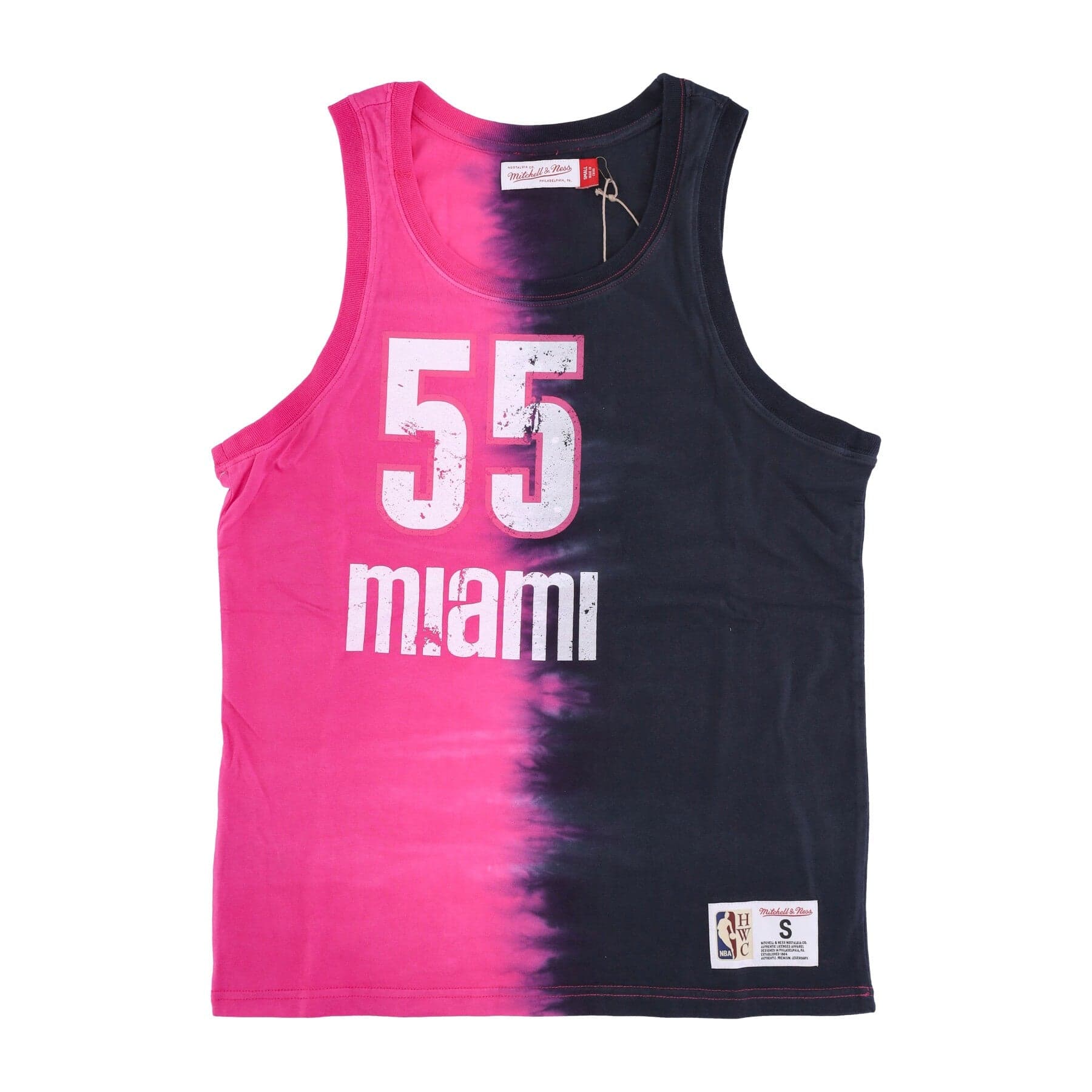 Men's NBA Vertical Tie Dye Tank Hardwood Classics No 55 Jason Williams Miahea Original Team Colors