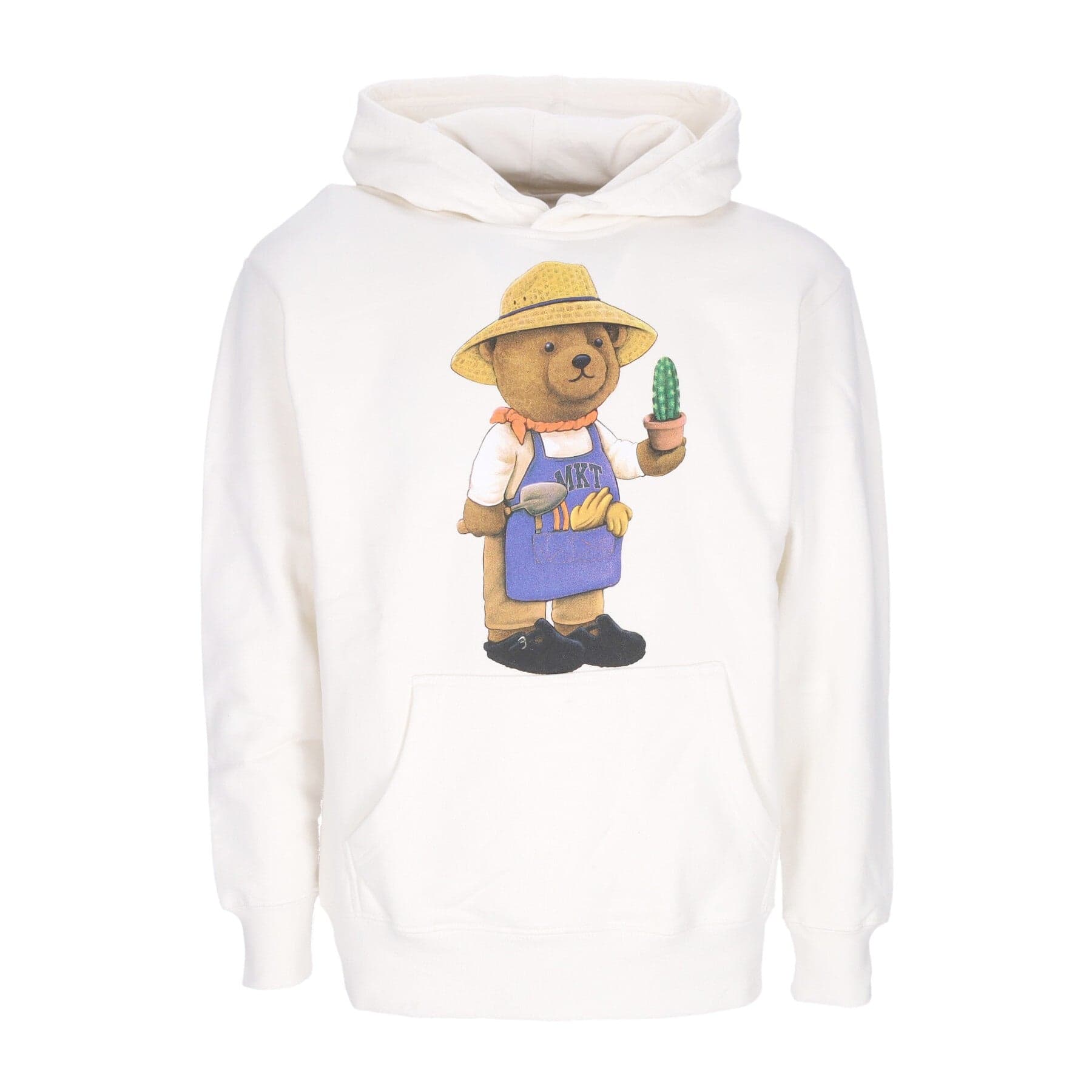 Botanical Bear Hoodie Cloud Men's Lightweight Hooded Sweatshirt