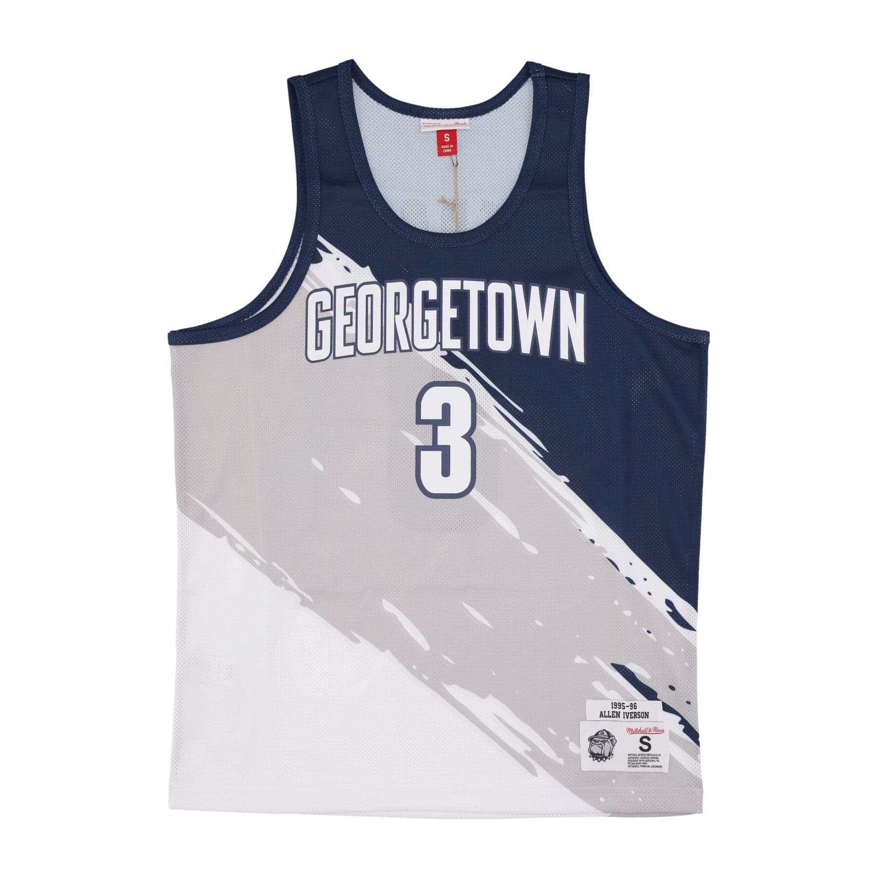 Men's Basketball Jersey Ncaa Paint Brush Mesh Tank No 3 Allen Iverson Geohoy Multi/white